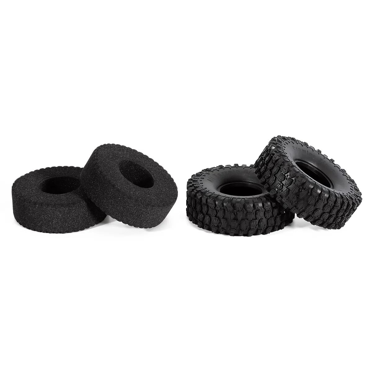 INJORA 1.9 Crawler Pneumatici 120 * 42mm Gomma Tutti i Pneumatici Ruota Terreno per 1/10 RC Rock Crawler Auto TRX4 Axial SCX10 Redcat Gen8 FCX10