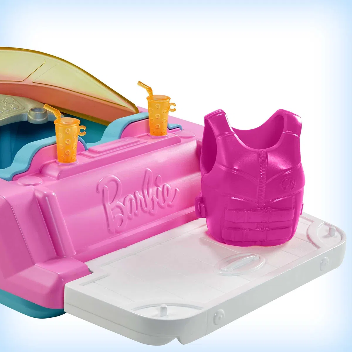 Barbie Motoscafo con Cucciolo e Accessori a Tema, Giocattolo per Bambini 3+Anni,GRG29