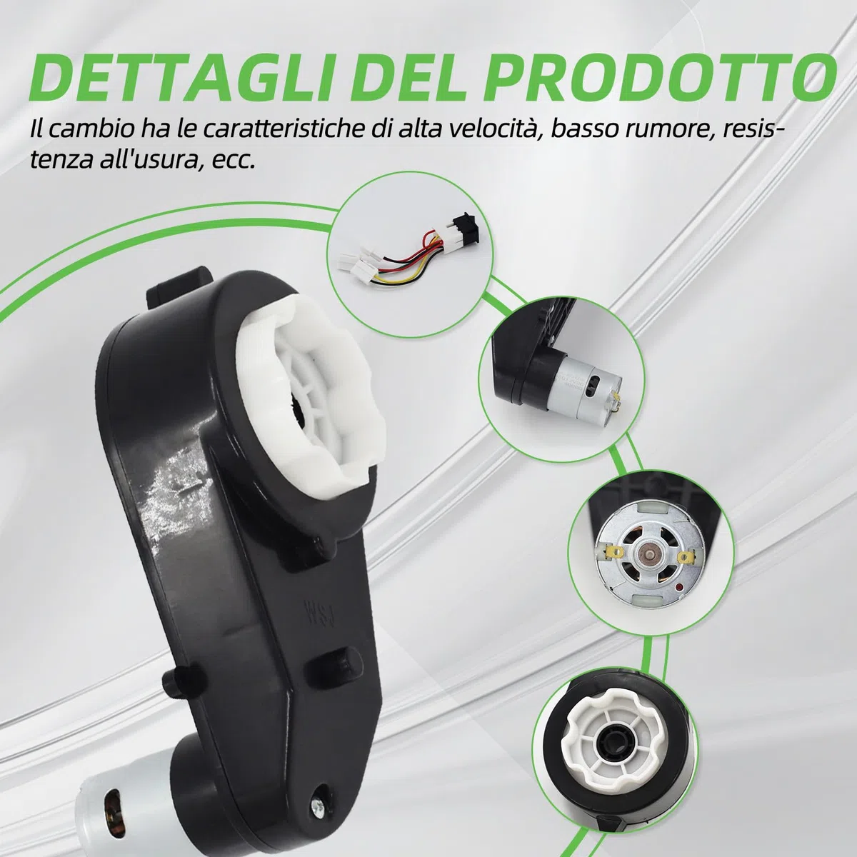 Motore elettrico ad alta velocità RS550 12V 160W 40000RPM 18A adatto per auto elettriche per bambini, pezzi di ricambio, confezione da 2