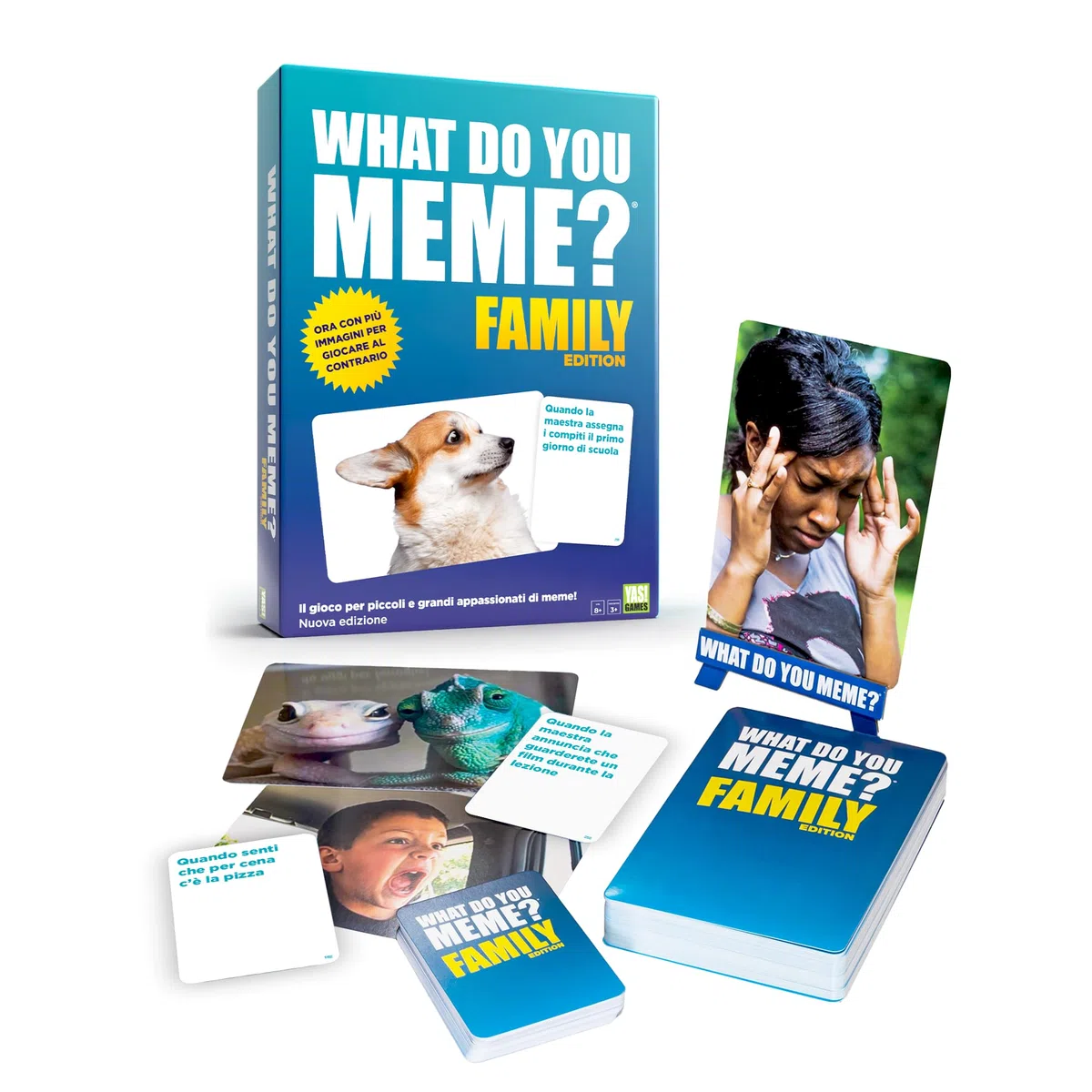YAS Games - What Do You Meme Family - L'unico in Italiano - Party Game per 3 o più giocatori dagli 8 anni in su