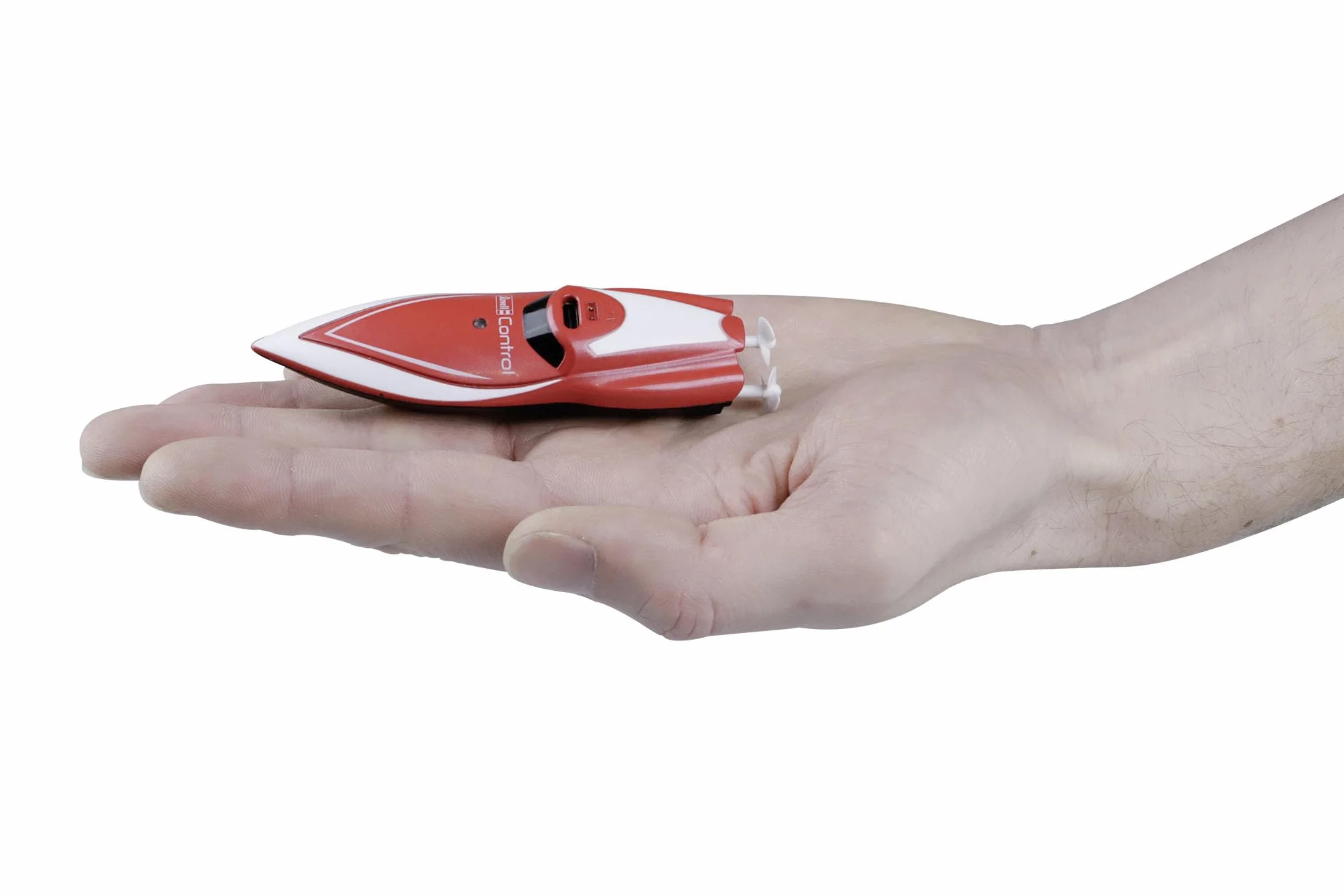 Revell Control 23569 Mini fuoribordo RC - Rosso con controllo preciso da 2,4 GHz, 7,5 cm di lunghezza