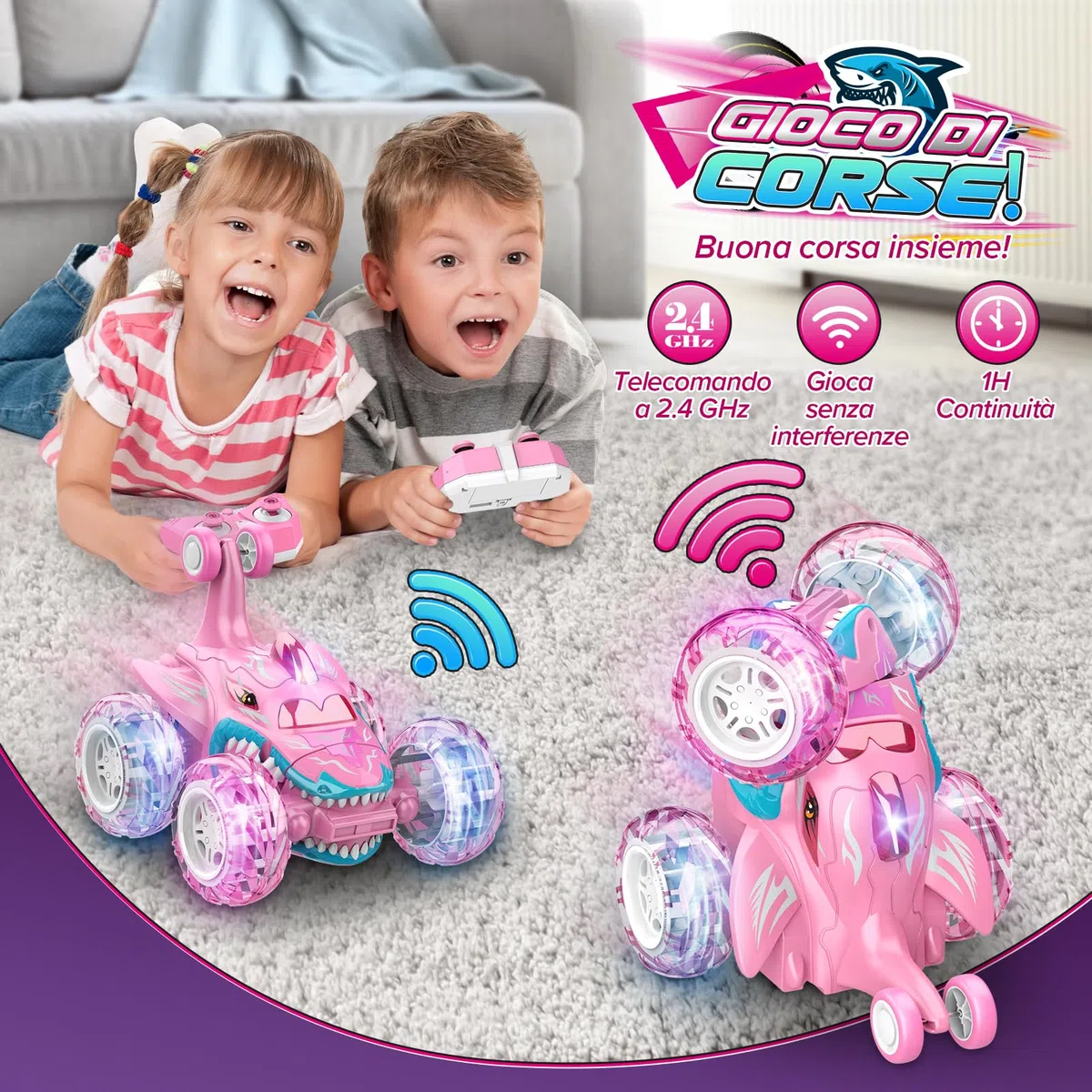 Dislocati Macchina Telecomandata, Monster Truck Radiocomandata per Bambini 3-10 anni - Regalo Perfetto per Bambina e Maschio