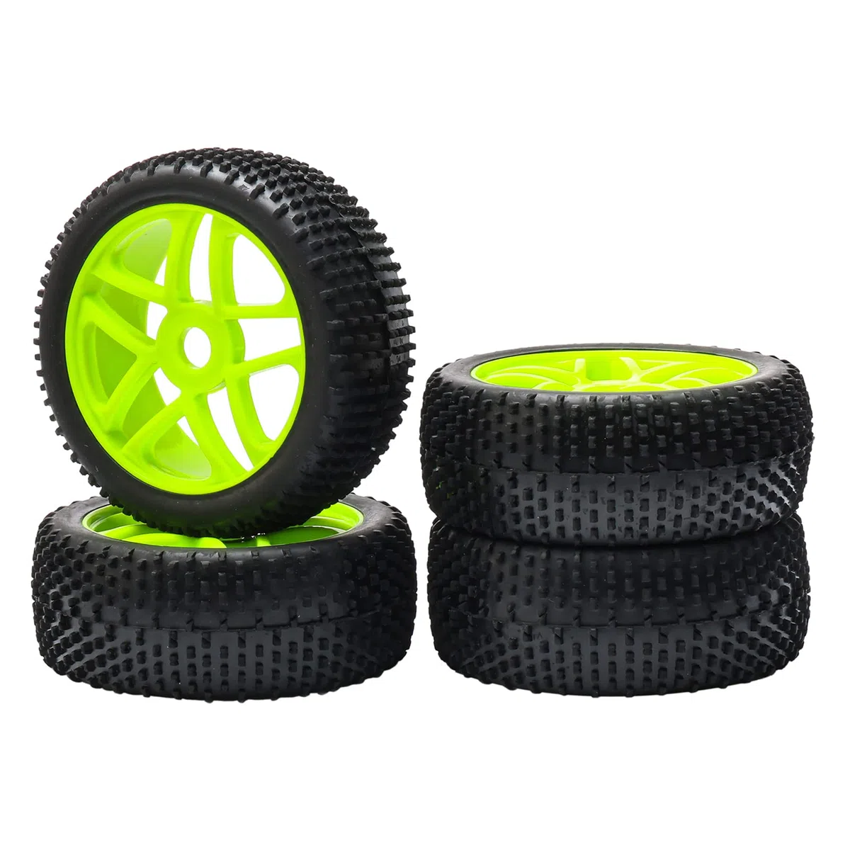 1:8 RC, pneumatici in gomma per fuoristrada, 4 pezzi, colore verde