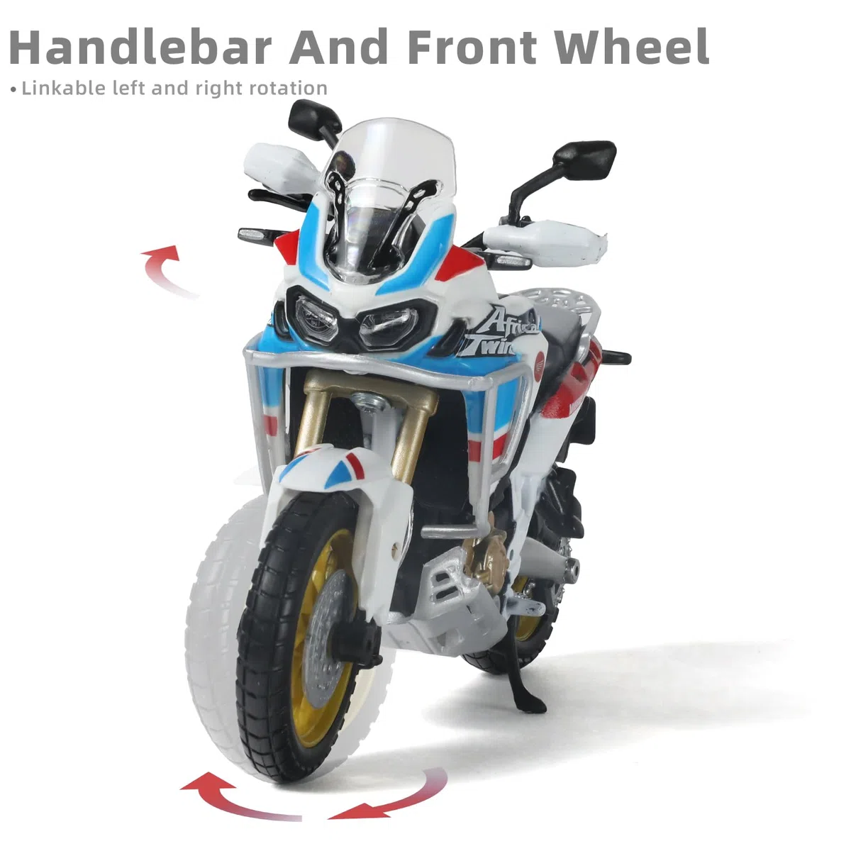 Compatibile per Honda Africa Twin Avventura Dirt Bike 1:18 Moto Bicicletta Giocattoli Motocross Modello Giocattoli Nero Moto Modello