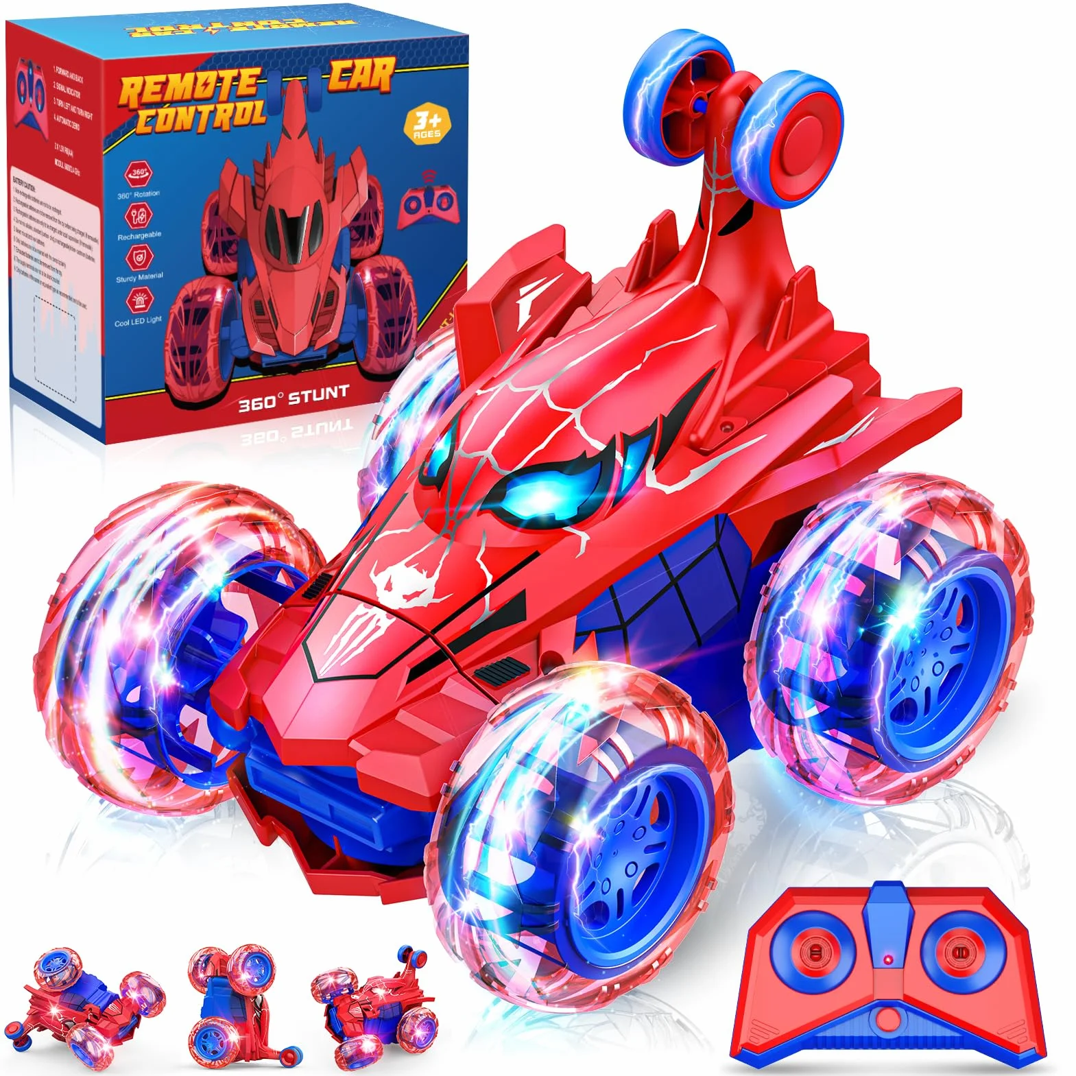 Dreamlandia Macchina Telecomandata Giochi per Bambini, Regalo Bambino 3 4 5 6 7 8 9 10 Anni Maschio, Giocattoli Bambino 3-9 Anni Monster Truck, Regali Natale
