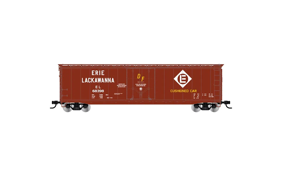 Rivarossi HR6664D Erie Lackawanna, carro merci con porte a spina, con passerella sul tetto, 68386 Carri merci