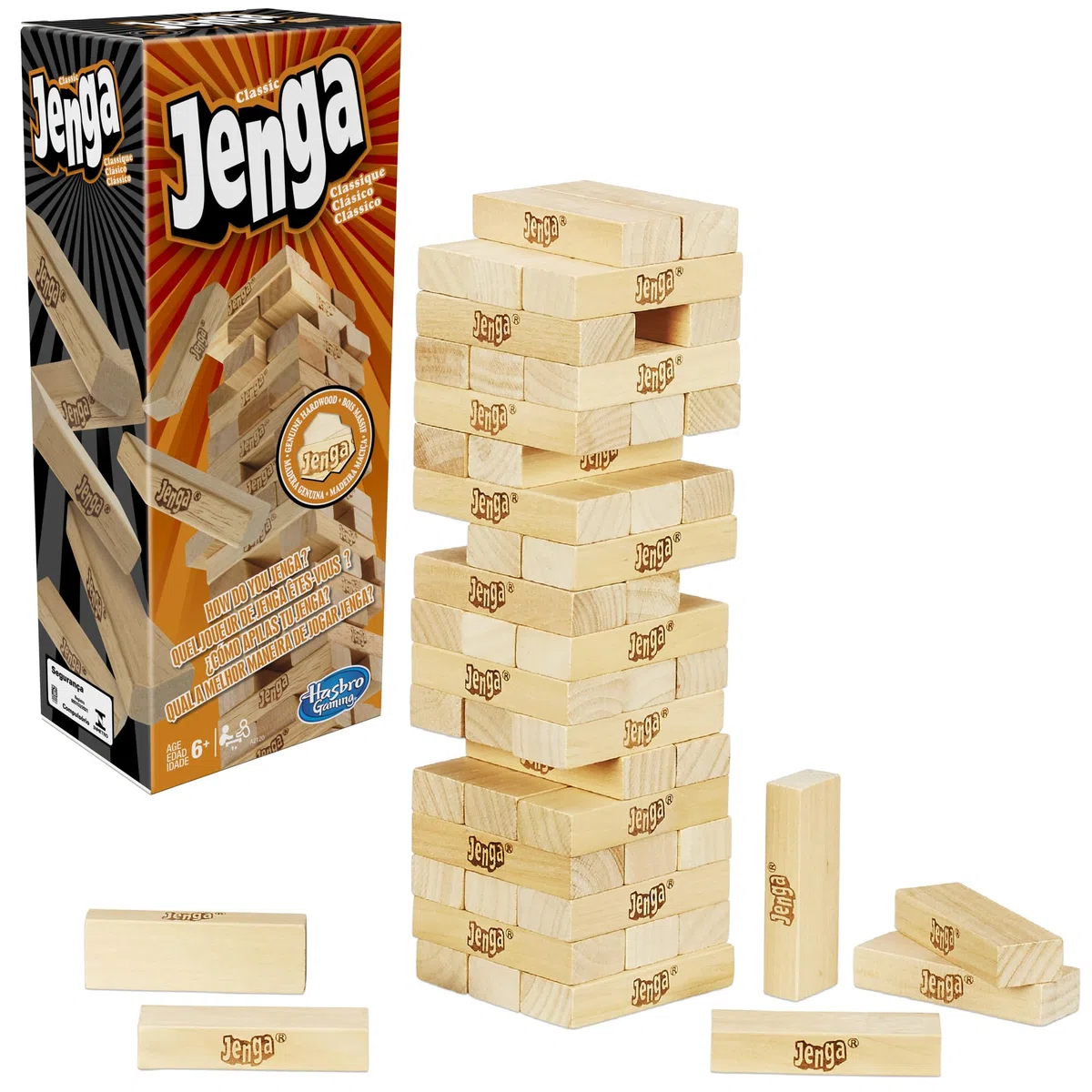 Hasbro - Jenga Gioco di Precisione e Abilità [Versione Inglese]