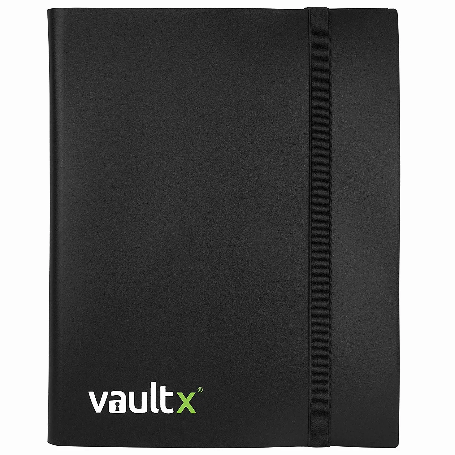 Vault X Raccoglitore per Carte da Collezione a 9 Tasche con Cinturino, 360 Carte, Formato Standard, 20 Pagine a Caricamento Laterale, Raccoglitore per Giochi di Carte Collezionabili, Sport, TCG (Nero)