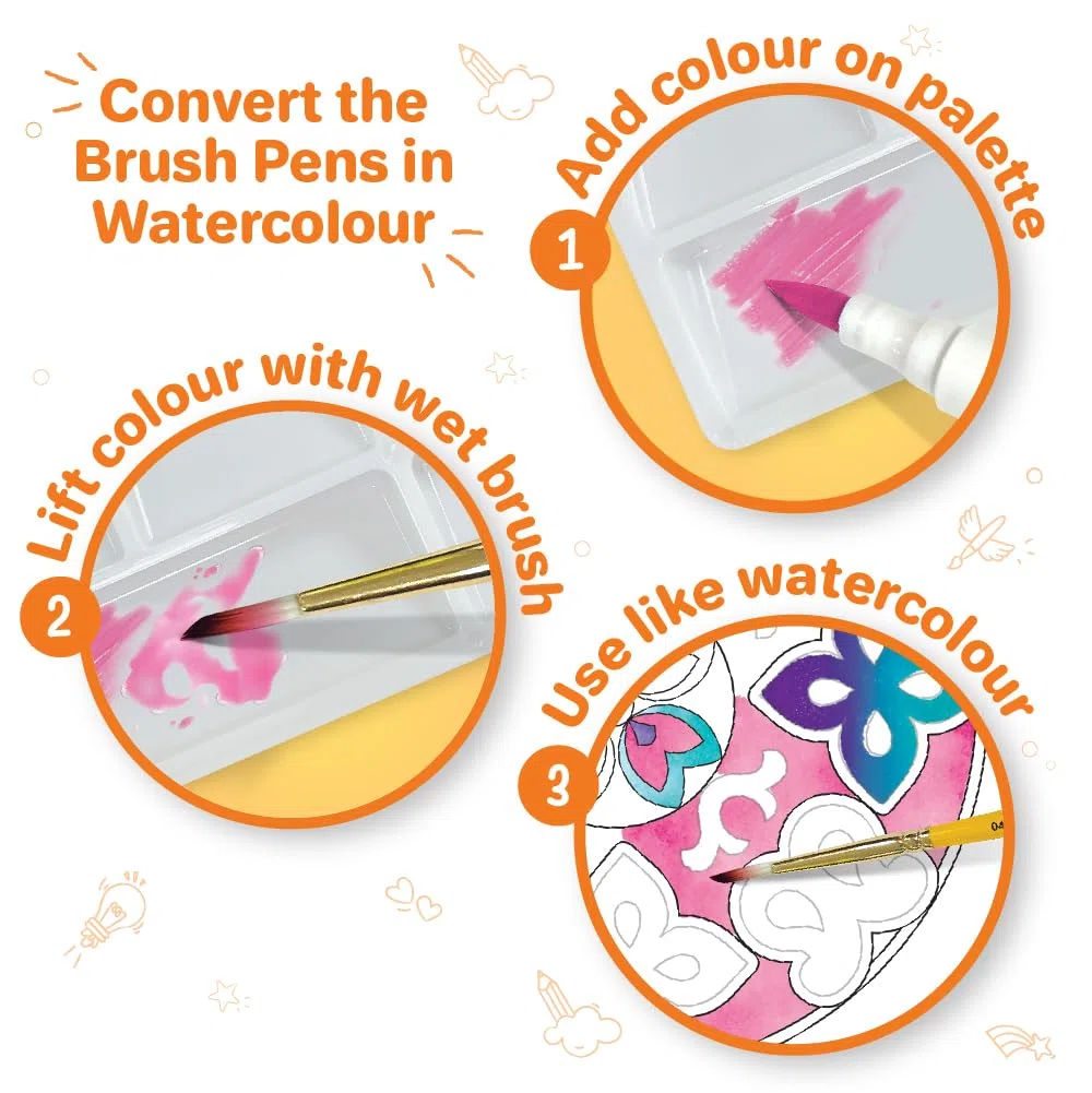 Imagimake Mandala Art Kit | Set di pittura ad acquerello, 12 emozionanti progetti mandala in arti e mestieri per bambini di età 8-12-14-16 | Kit artigianali per adulti e bambini | Regali di compleanno