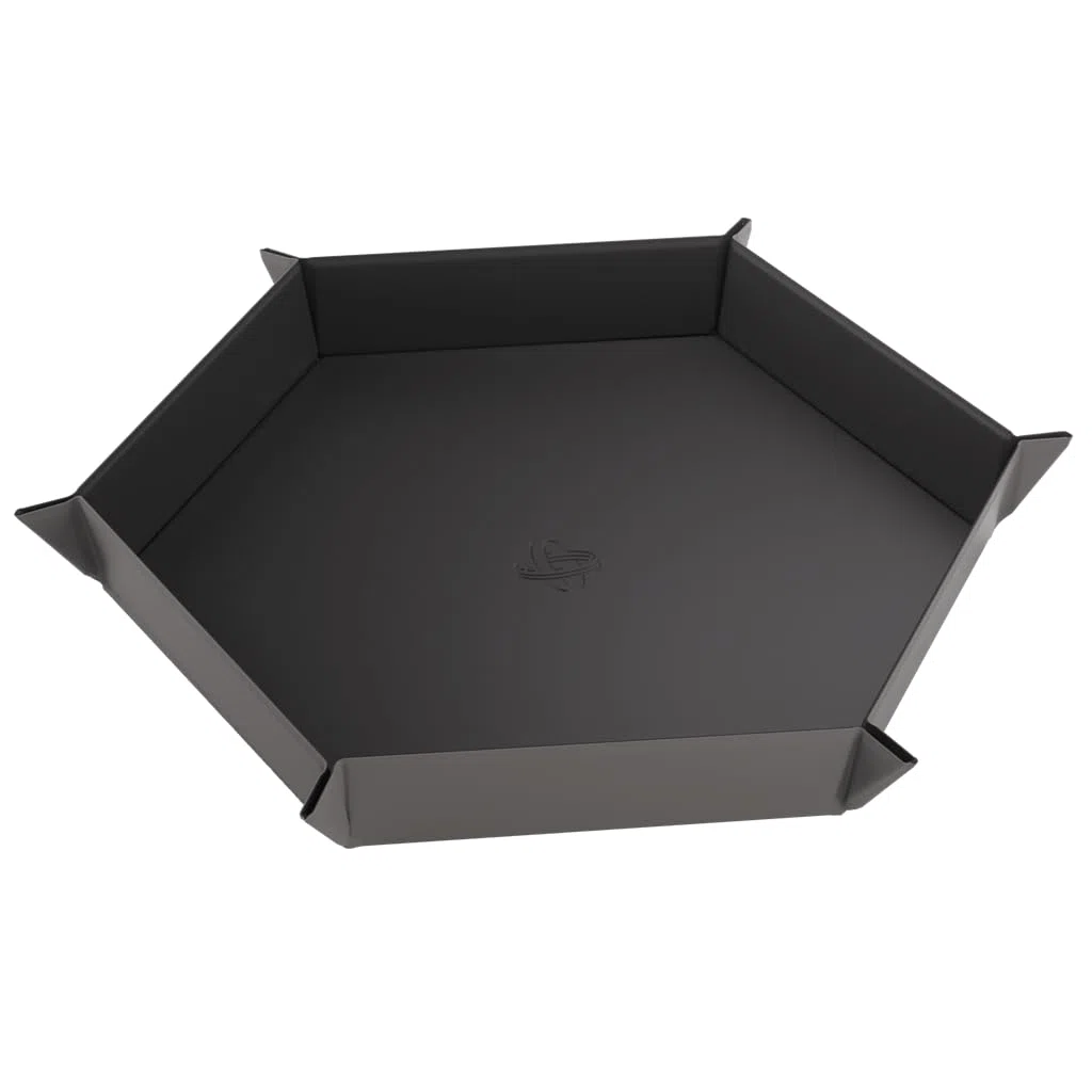 Gamegenic, Magnetic Dice Tray Hexagonal Black/Gray