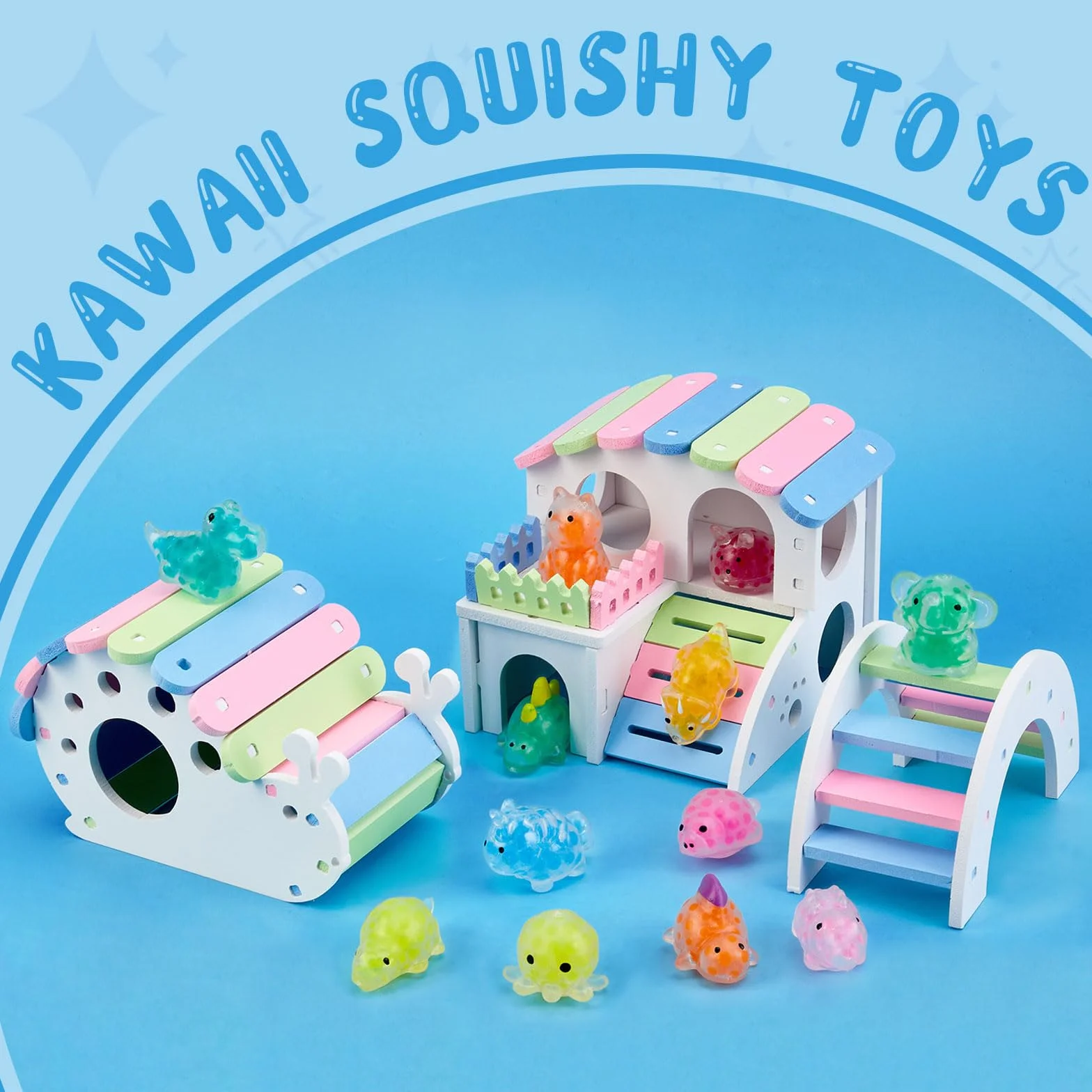 Squishy 42pezzi Antistress Squishy Piccoli Squishy Kawaii Squishy gadget compleanno Fidget Toys Stress Squeeze Regalini Festa di compleanno animaletti di gomma non duplicati (NS-SZNNJ42)