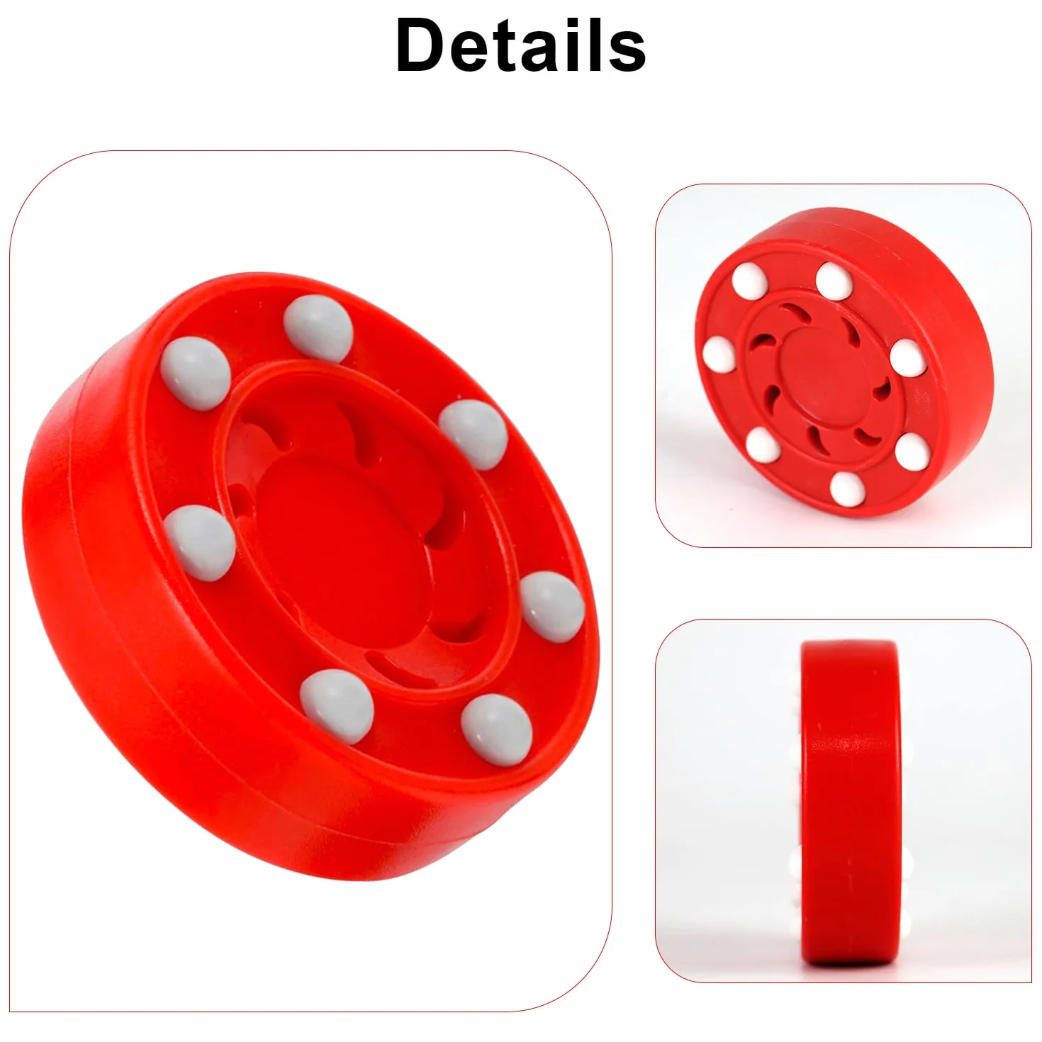 2 Pezzi Ruote da Hockey in Linea, Hockey Puck Street, Disco da Hockeyes su Ghiaccio Riutilizzabile per Giochi Professionali, Allenamento All'Aperto