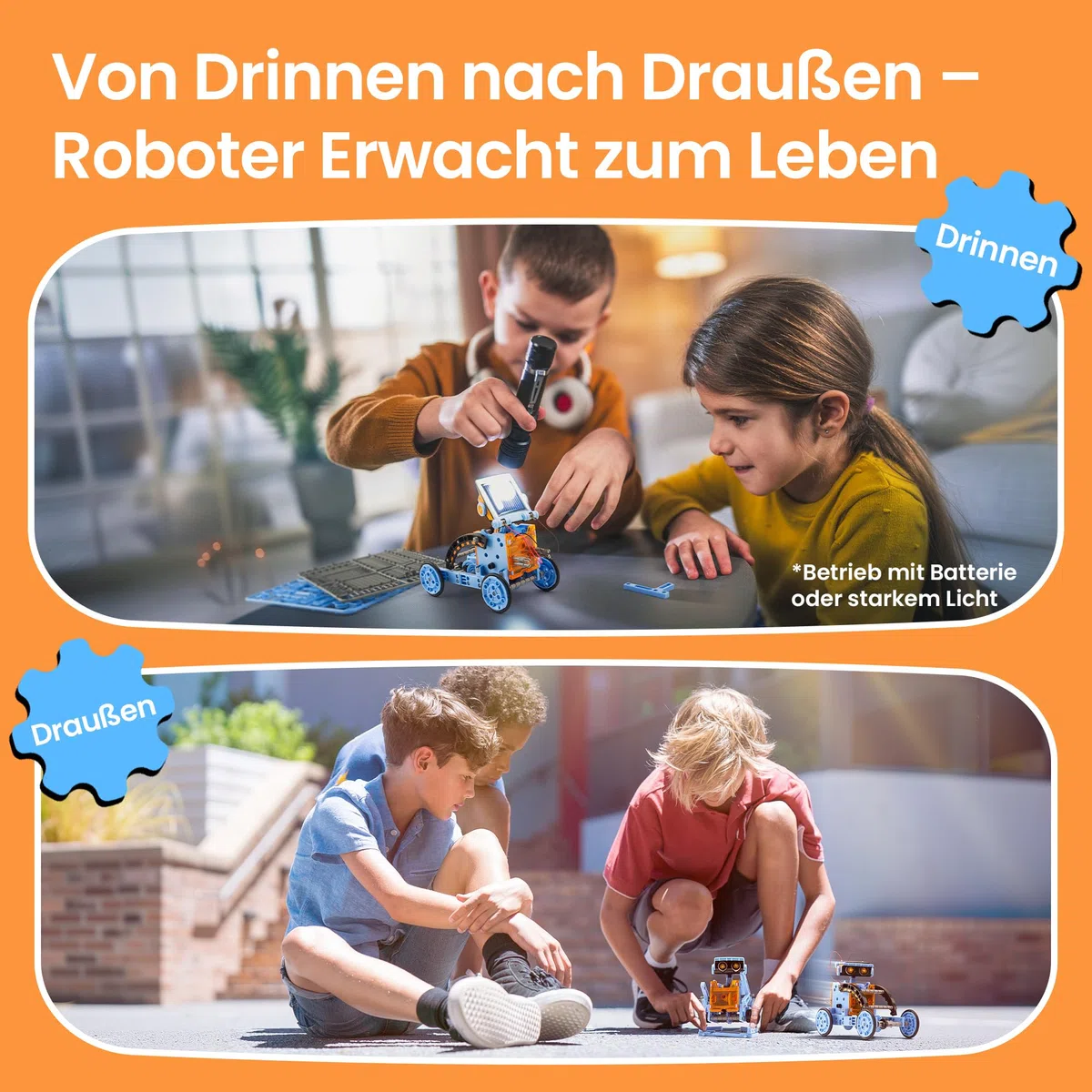 Sillbird Giocattoli Robot Solari per Bambini, 12 in 1 Dual Drive alimentato a Energia Solare e Cellulare, kit di Esperimenti Educativi STEM per Ragazzi e ragazze di età 8-12 (190 pezzi)