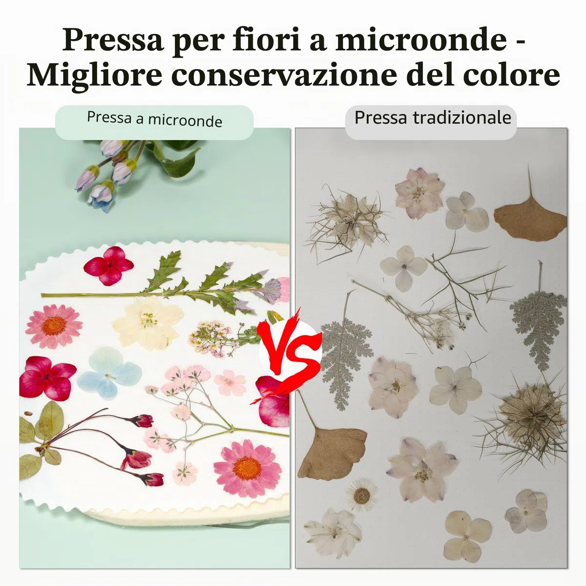 Aboofx Spremiagrumi per forno a microonde, 16 x 16 cm, kit per pressa per fiori e foglie, per fai da te, artigianato, regalo di Natale