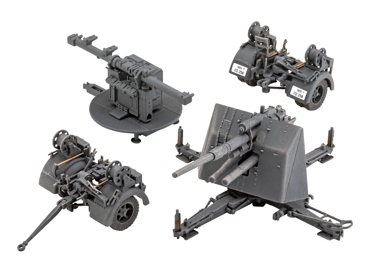 Revell 03325 8,8 cm Flak 37 + Sd.Anh.202 Model Kit 1:72 Scale 03325-Kit modello, scala