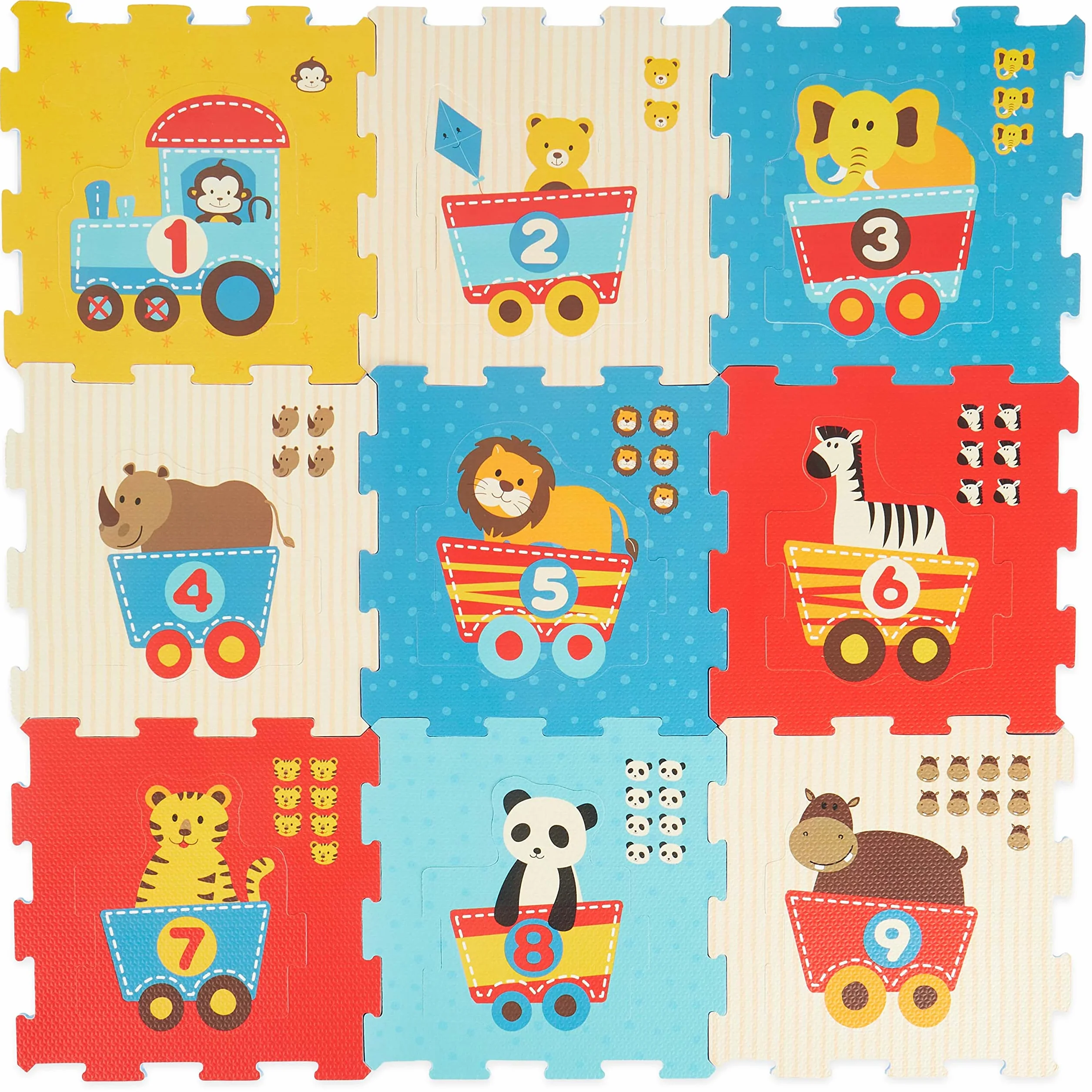 BIECO Tappeto Puzzle, 18 pz. | Tappetino Gioco Neonati | Puzzle XXL Bambini | Tappeto Gattonamento | Palestra | Tappeti Bambini | Imparare Lettere | Gioco