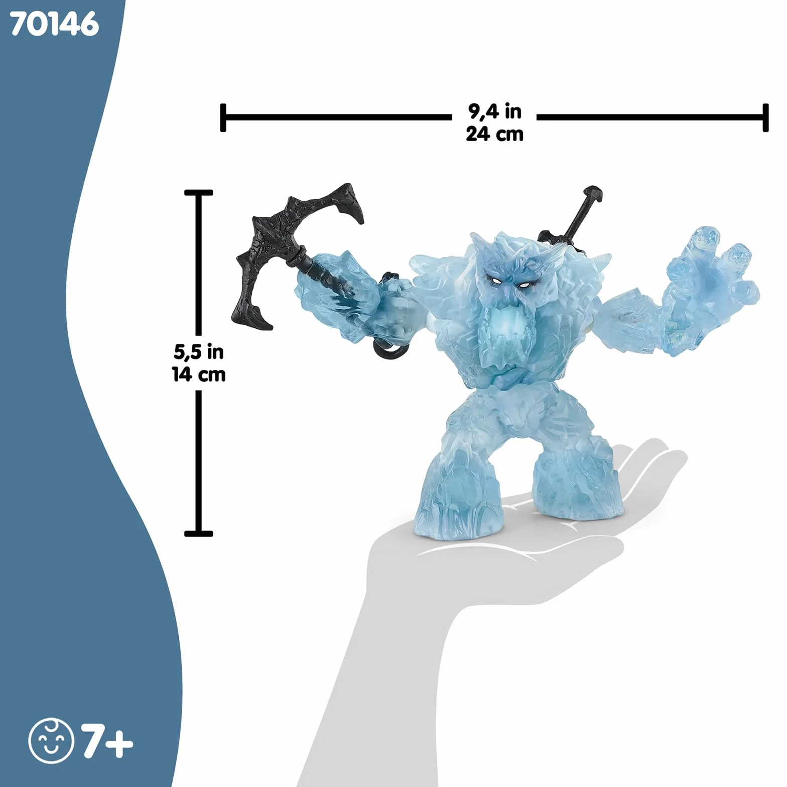 SCHLEICH 70146 Gigante di ghiaccio, da 7 anni, ELDRADOR CREATURES - Figura, 24 x 9 x 14 cm