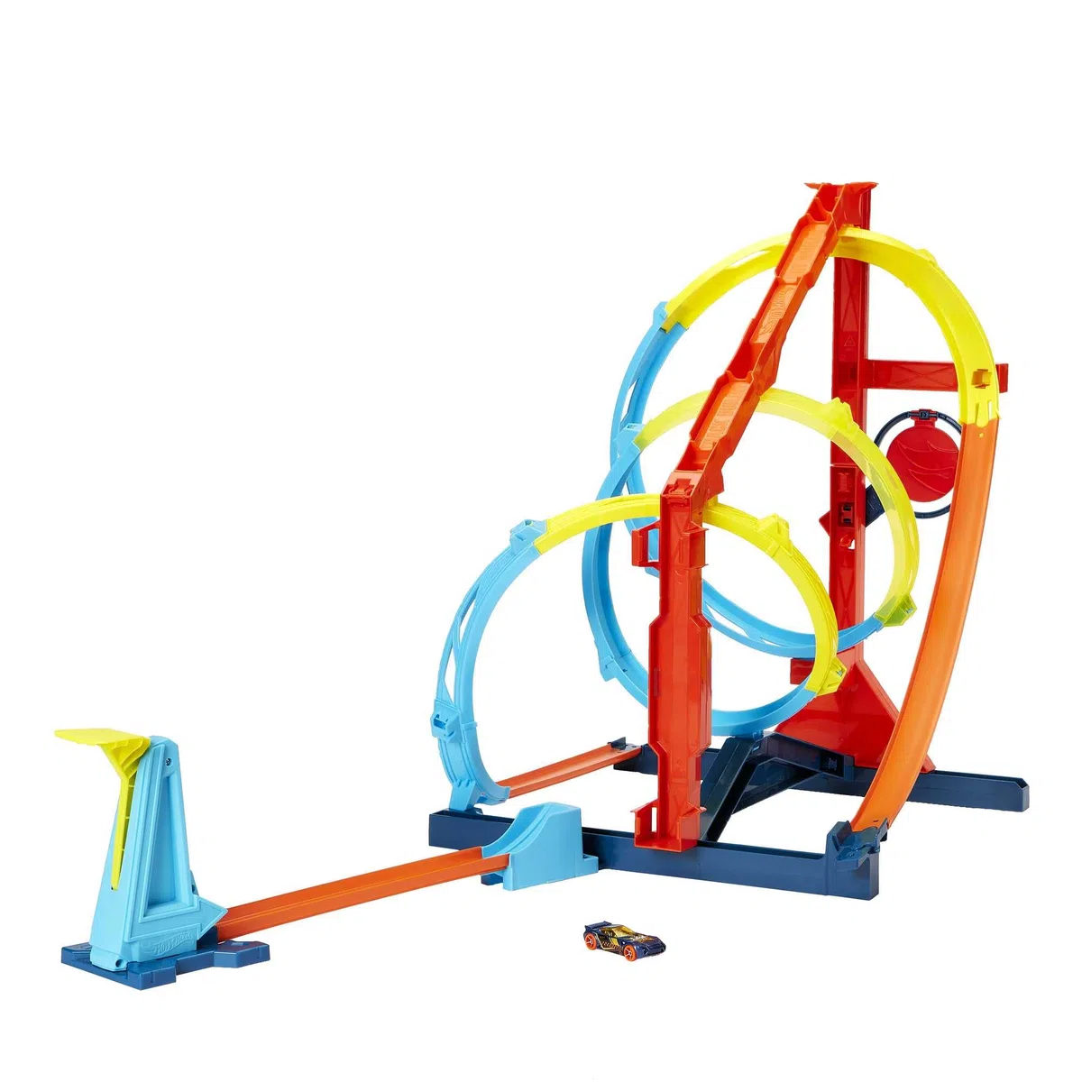 Hot Wheels - Track Builder Unlimited Vortice Estremo playset, con pista a elica, include 1 macchinina Hot Wheels, Giocattolo per Bambini 6+ Anni, HDX79