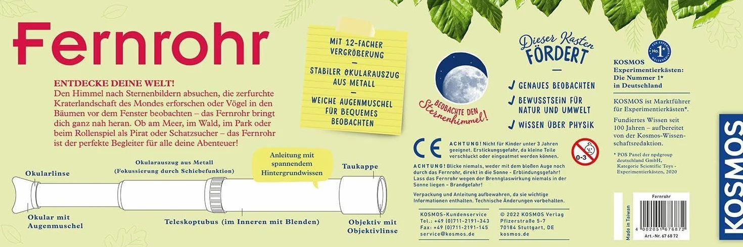 Fernrohr: Experimentierkasten cannocchiale in metallo