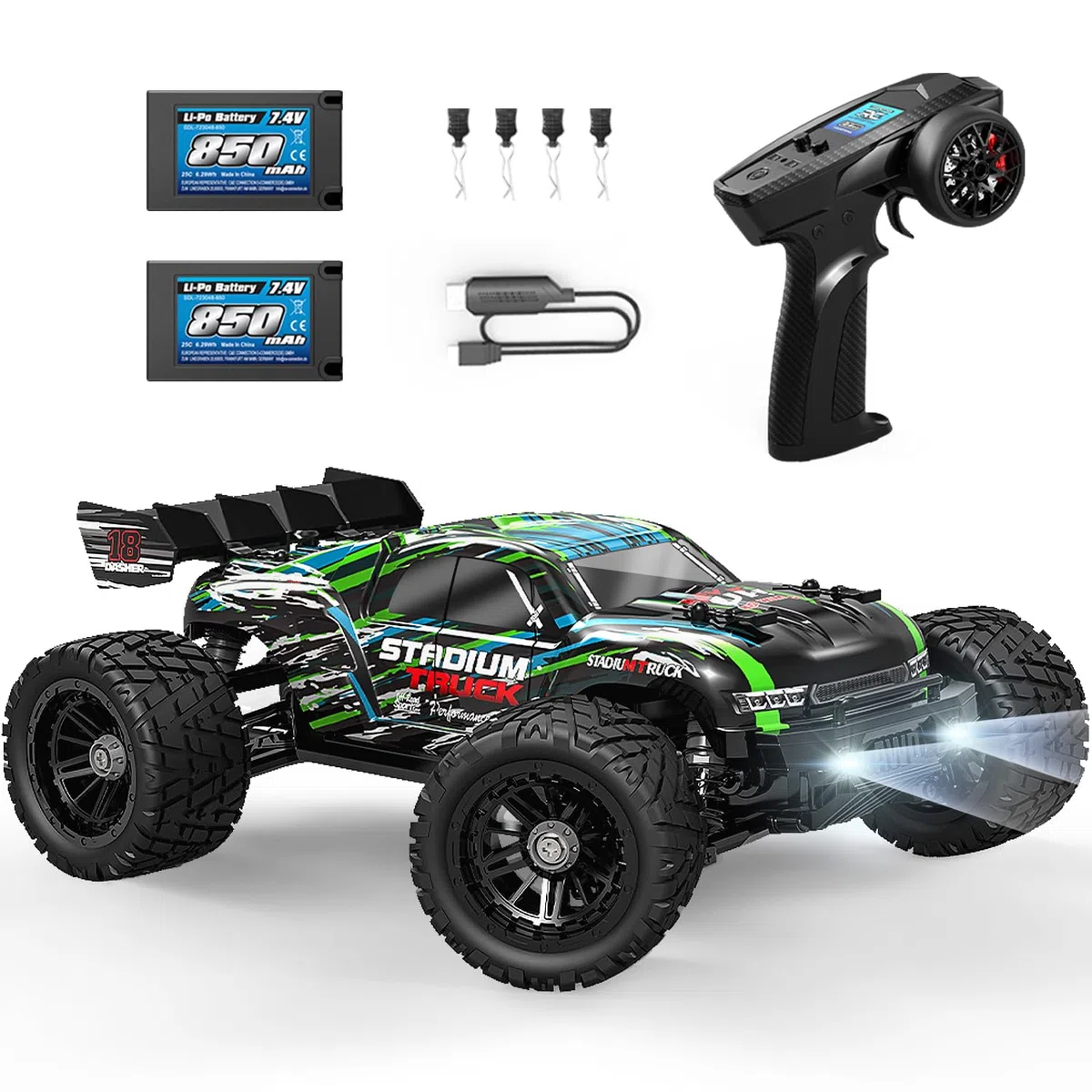 HAIBOXING Auto telecomandata 2,4 GHz 1:18 proporzionale 4WD 36+ km/h Hobby Offroad Monster RC Truck, impermeabile RC Truggy RTR giocattolo fuoristrada