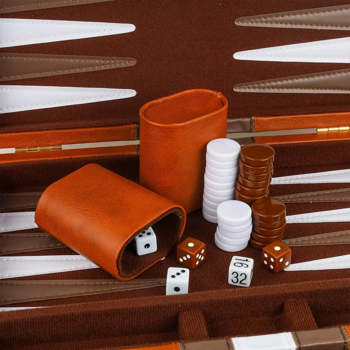 Generic Backgammon - Gioco da tavolo per adulti. 2 giocatori, 11 pollici, custodia in similpelle