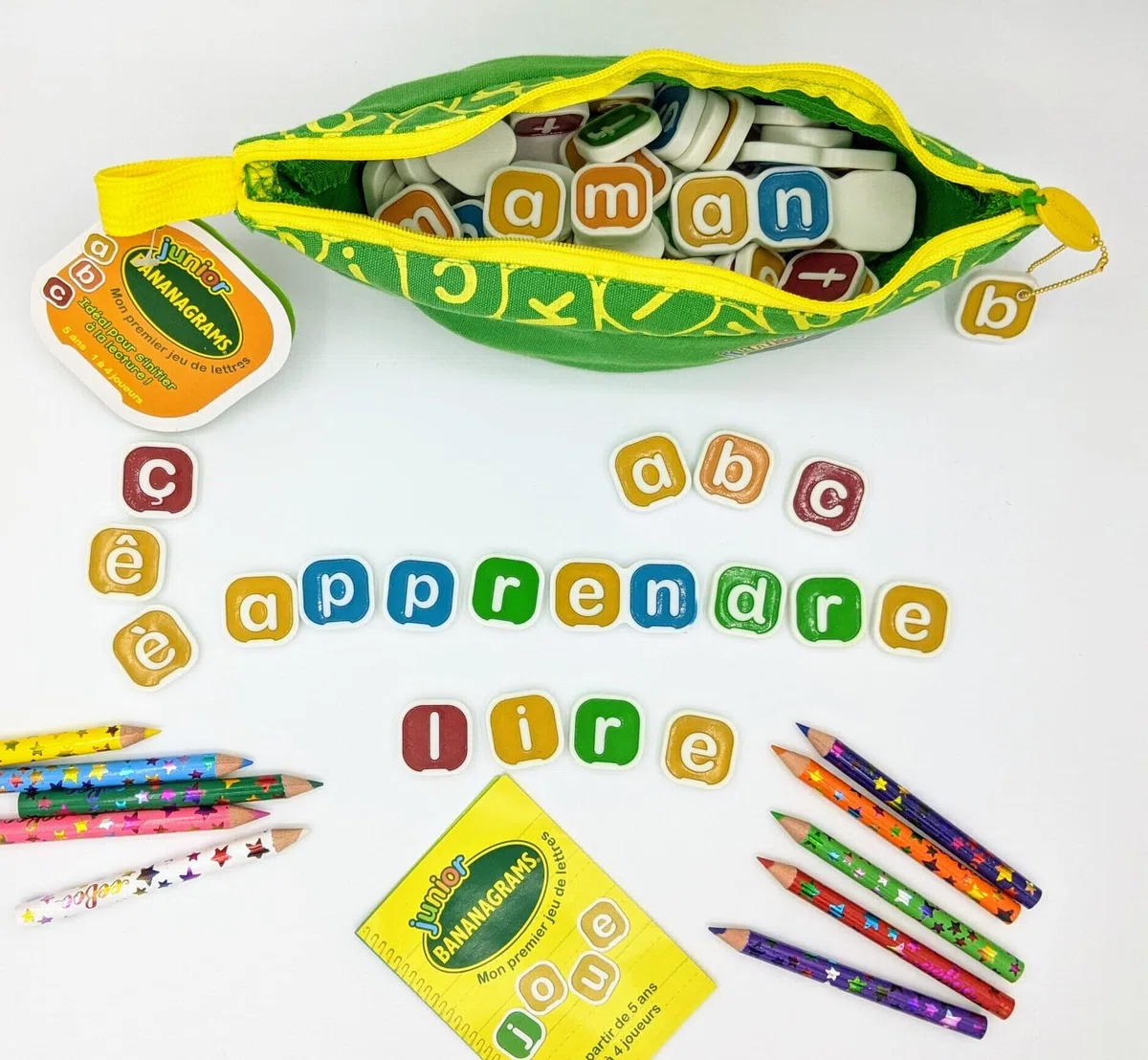 BANANAGRAMS il mio Primo Gioco di Lettere, 91098, Verde (Versione Francese)