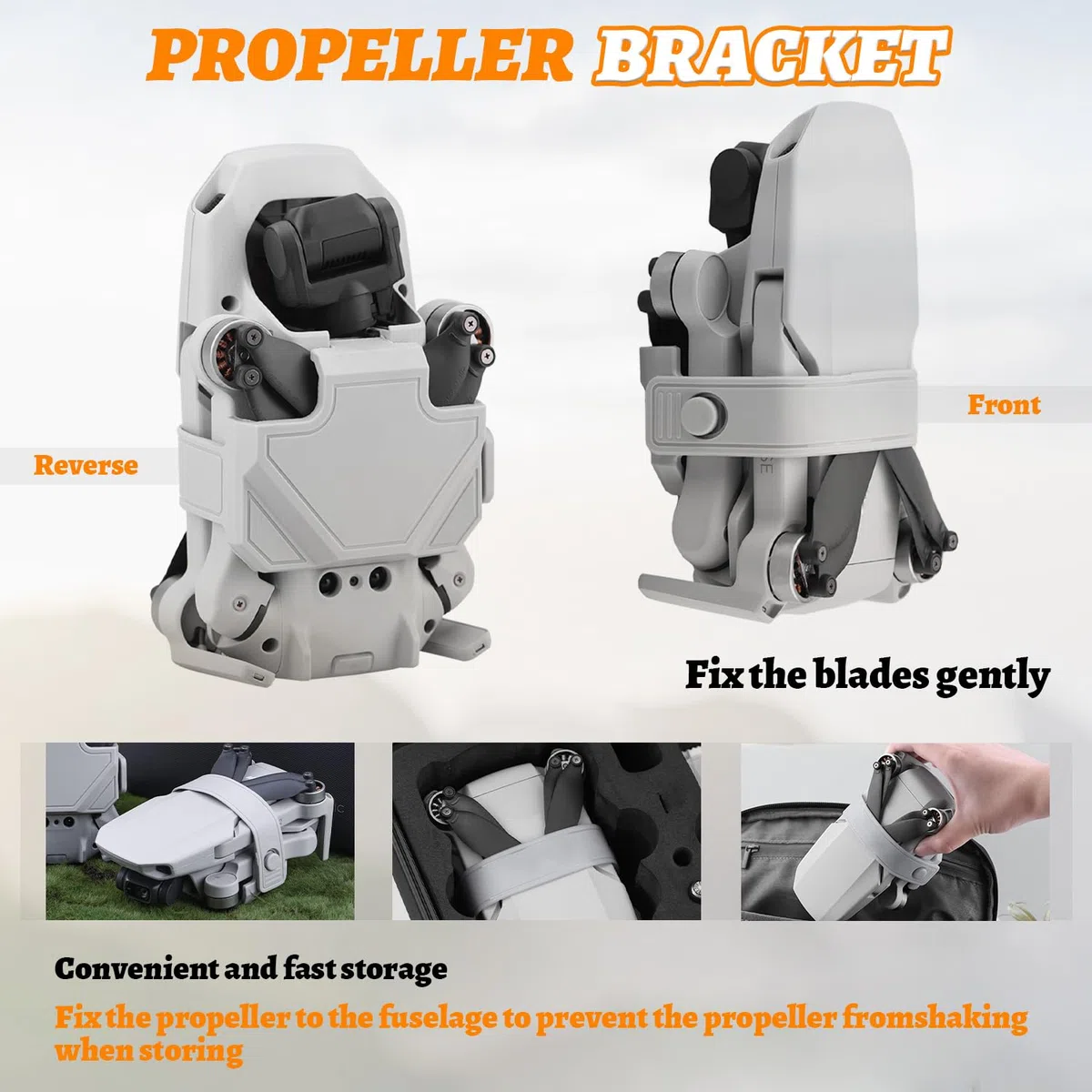 Drone Accessori per DJI Mini 4K/2/2 SE, 8 Drone Eliche di Ricambio, 4 Elica Protector, 1 Elica Supporto, 1 Estensioni pieghevoli, 1 Gimbal Protector