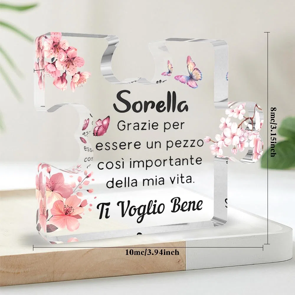 Regalo Sorella Regali Sorella Regalo Sorella Compleanno Idee Regalo Sorella Regali Per Sorella Targa Acrilica Puzzle Regalo Per Sorella Regalo Per Sorella Compleanno Regali Sorella Compleanno