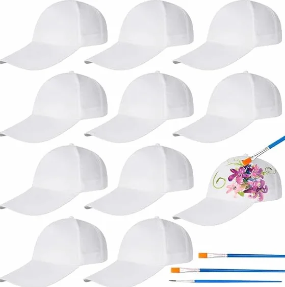 Set di 10 cappellini da baseball per bambini, set fai da te, per bambini, da baseball, per compleanno, Halloween, Natale