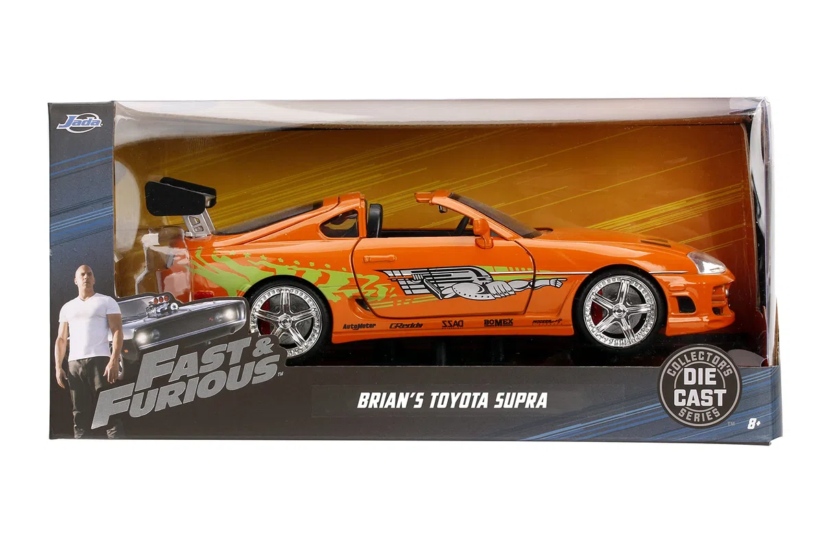 Jada TOYS - Fast & Furious 1995 Toyota Supra In Scala 1:24 Die-cast, + 8 Anni, 253203005
