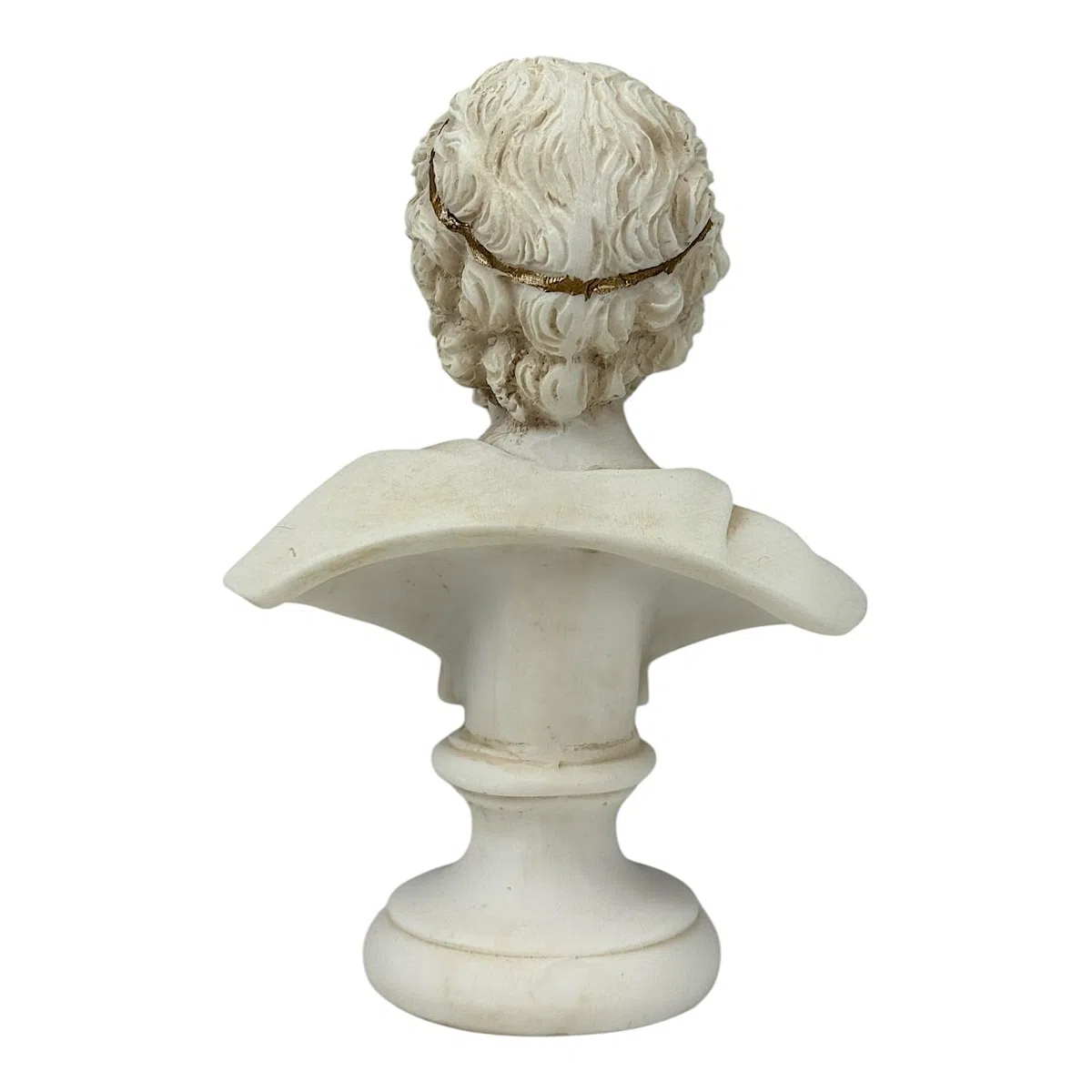 Busto di Omero - Scultura in alabastro grigio | Poeta epico greco | Fatto a mano in Grecia | Autore Iliade e Odissea | Collezione classica (15 cm)