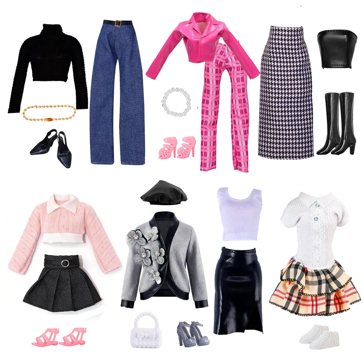 7 set di vestiti per bambole compatibili con bambole da 29,2 cm