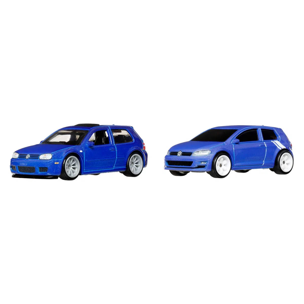 Hot Wheels Premium Car Culture (2004 Volkswagen Golf R32 & Volkswagen Golf MK7), set da 2 veicoli collezionabili in scala 1:64 con pneumatici Real Riders e telaio in Metallo, 3+ anni, JHW49
