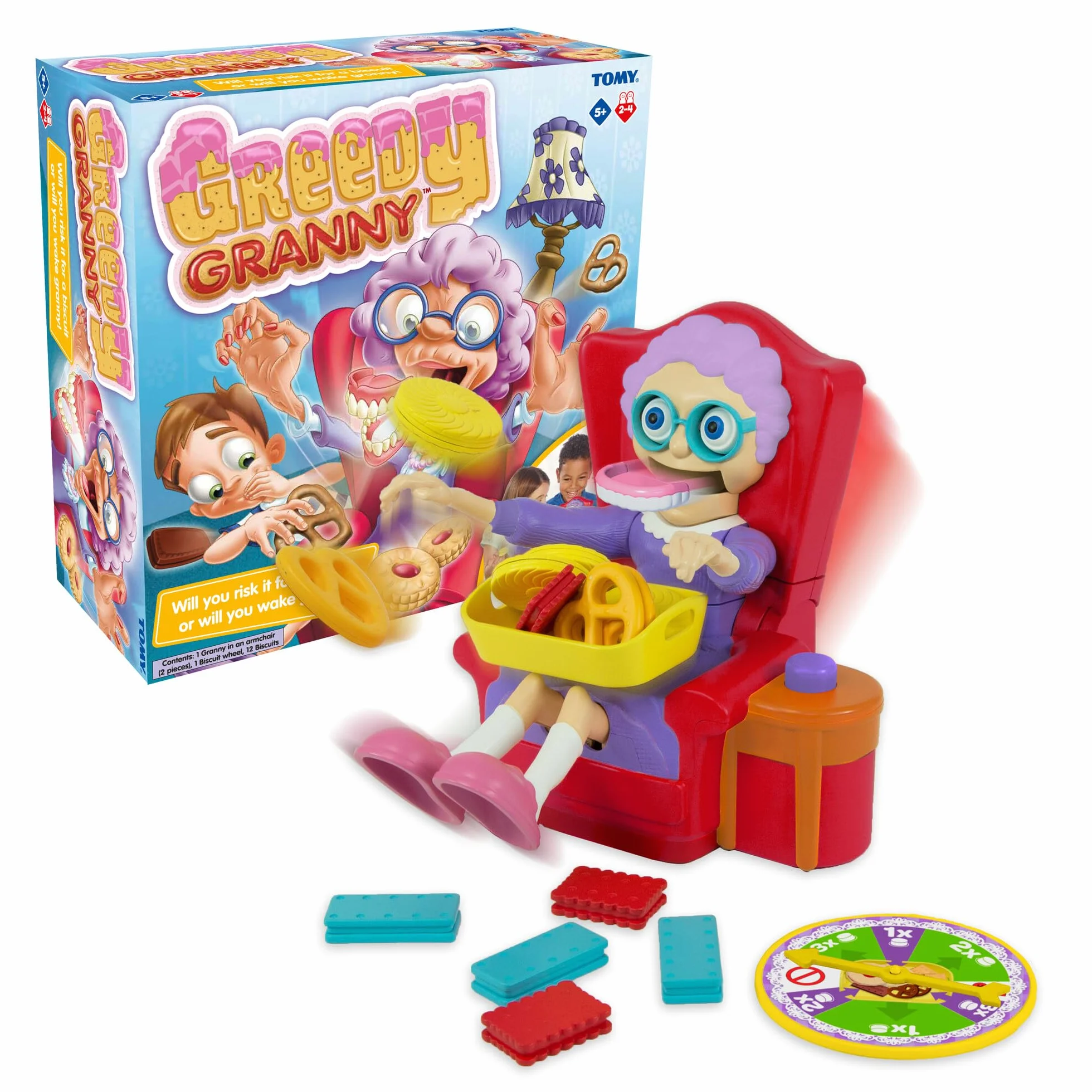 TOMY Greedy Granny, Gioco d'azione per Bambini in età prescolare.