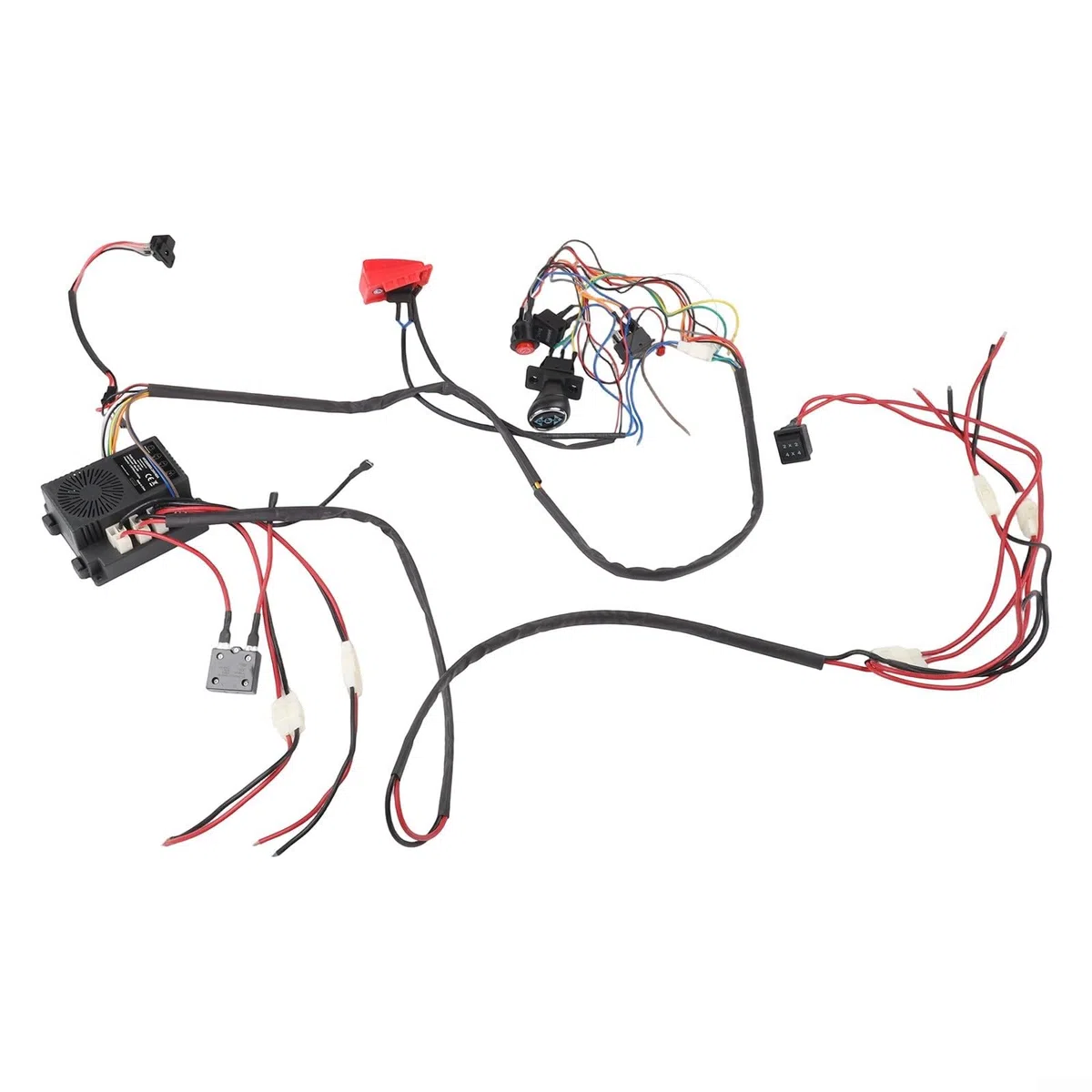 Kit di conversione cablaggio 24 V 40 A per auto elettriche per bambini, telecomando 2,4 G con interruttore alta/bassa velocità, arresto avanti e indietro, compatibile con alimentazione da 12 V-24 V