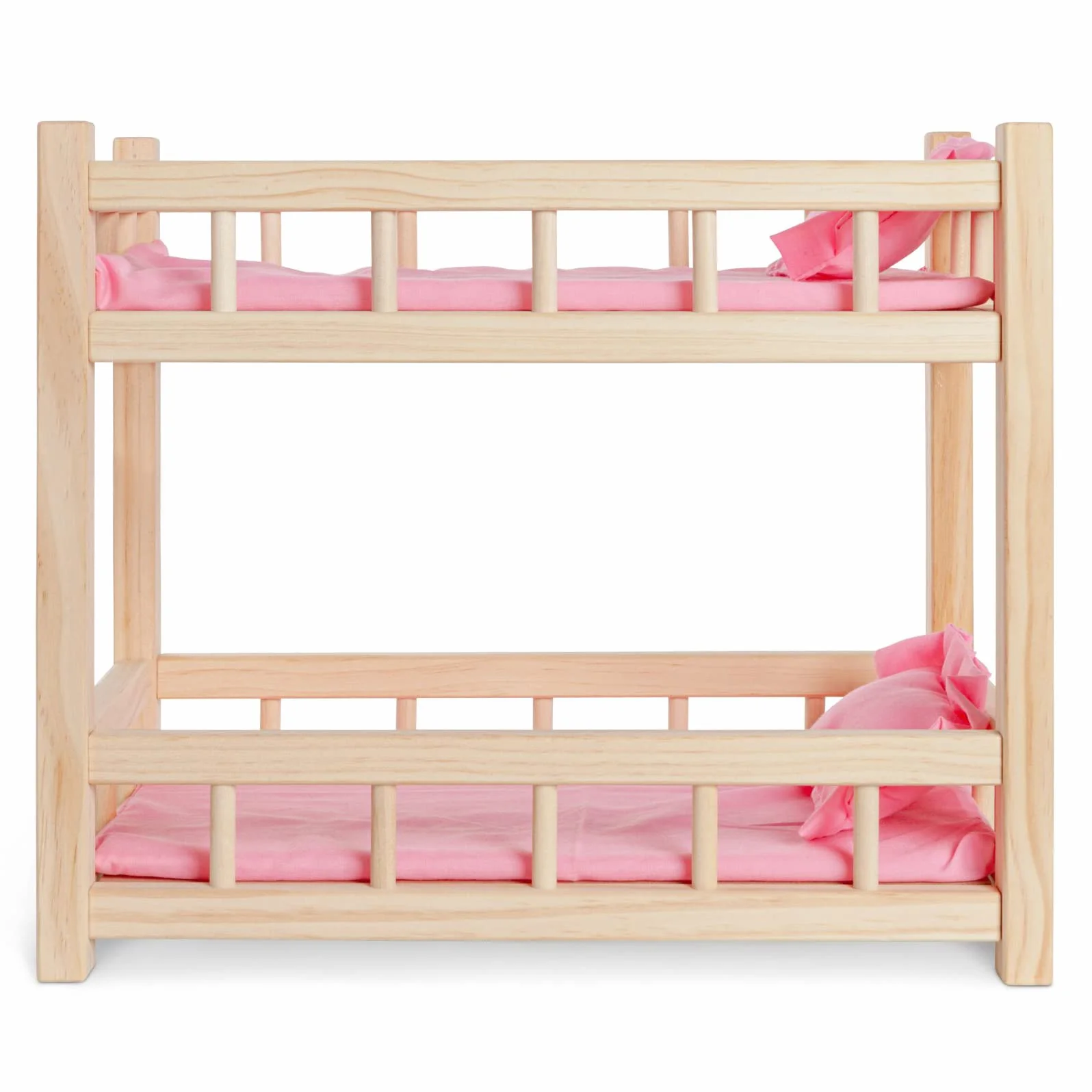 Letto a Castello in Legno per Bambole - Letto per Bambole fino a 36 cm - Gioco Creativo con Mobili per Bambole