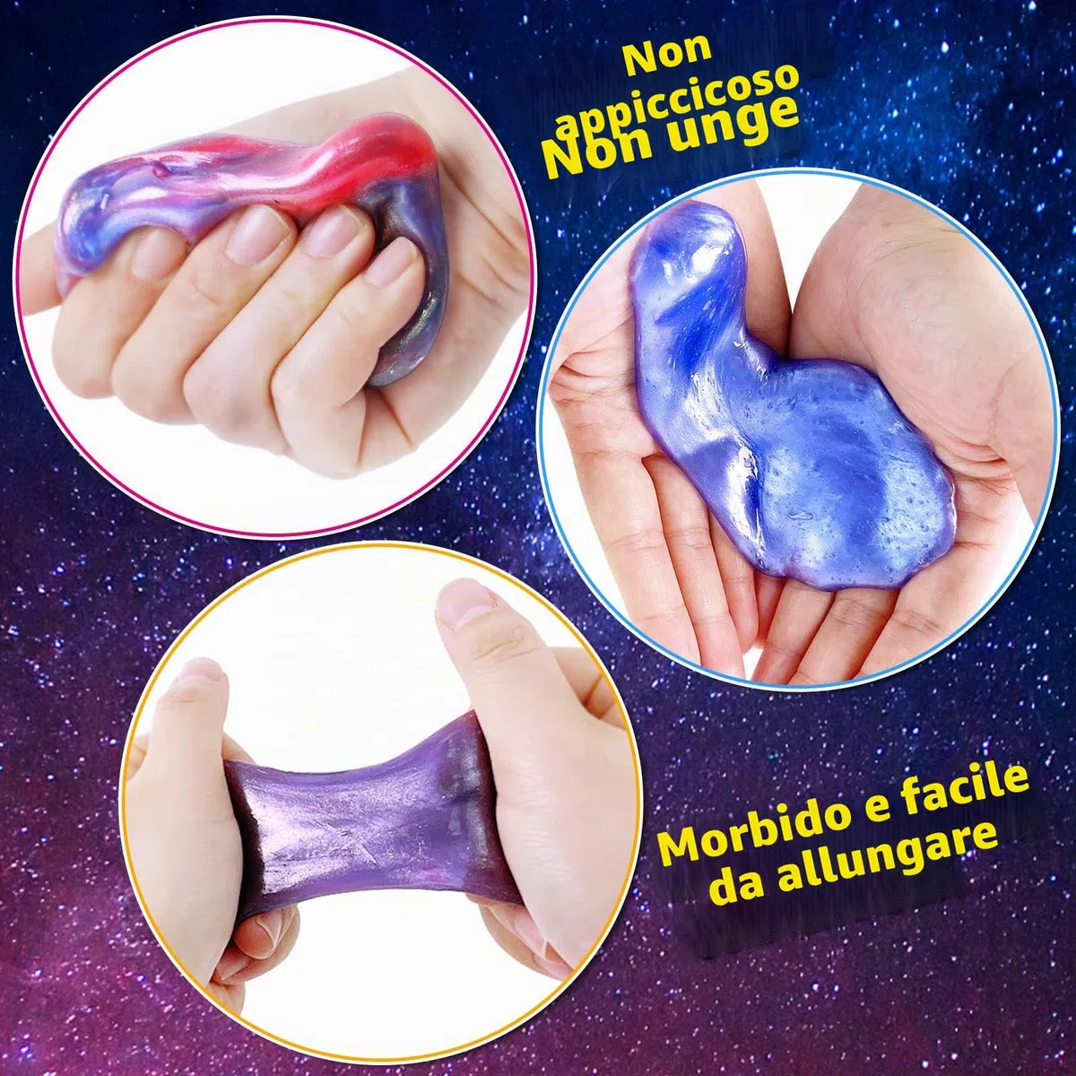 Lot de 24 Kits de Slime Galaxie pour Enfants, Extensible et Non Collant, Jouet pour garçons et Filles de 5 à 12 Ans