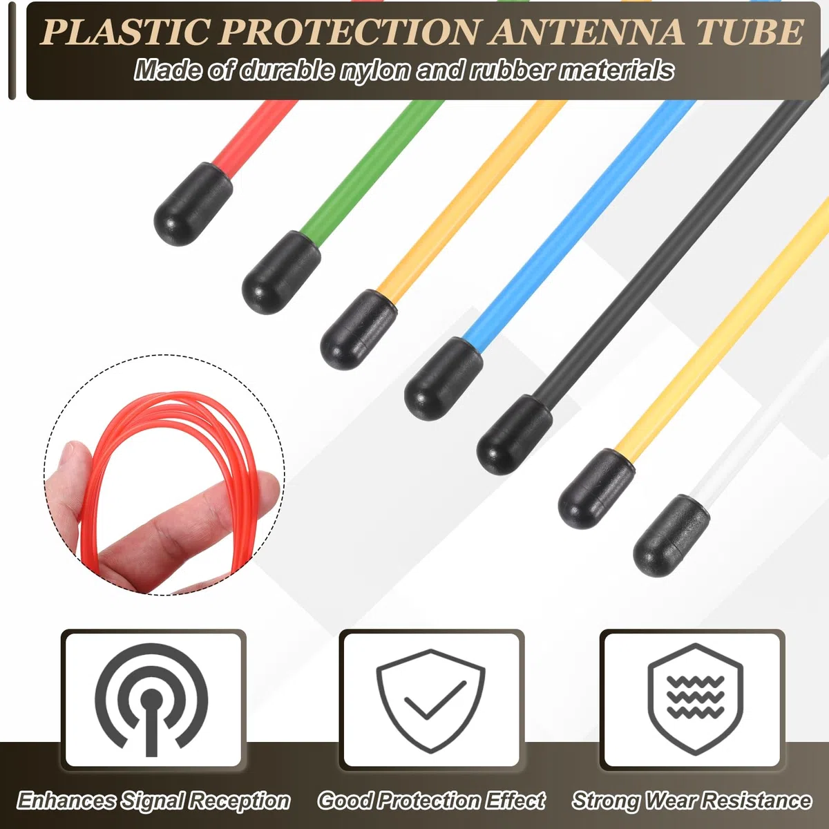 sourcing map Tubo di protezione in plastica per antenna RC, 160 mm, con tappi, per antenna ricevitore drone RC auto barca (bianco, 20 pezzi)