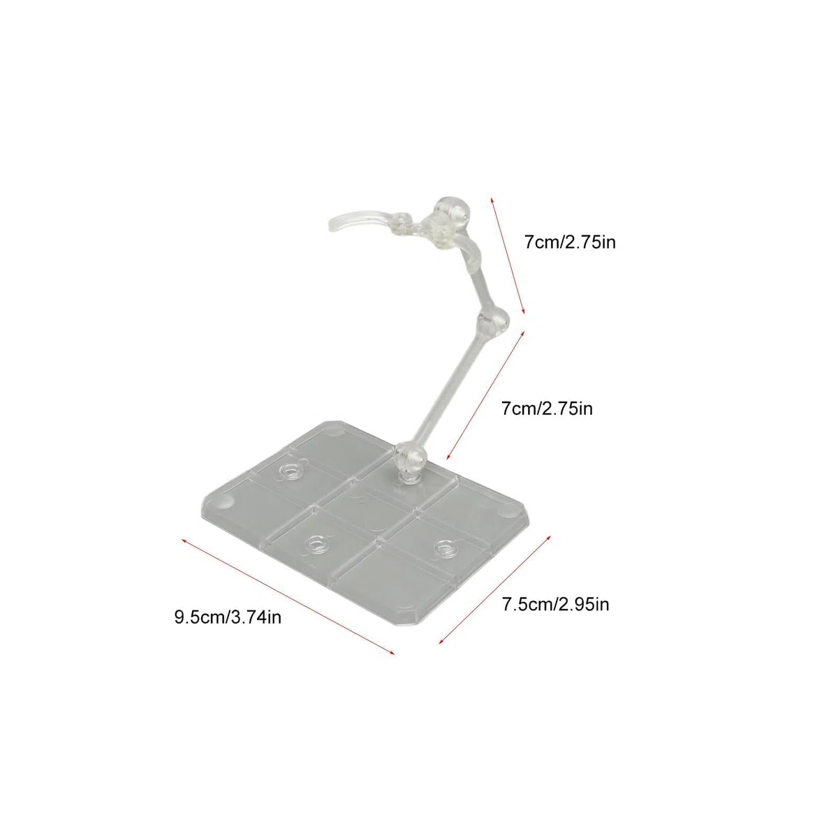 Supporto per Figure, 10 Set Ampia compatibilità Action Figure Supporto Durevole Buona stabilità Decorazione Domestica in Acrilico per Interni