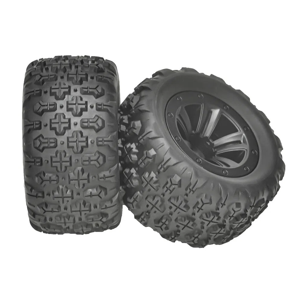 COMODO 4pcs 83mm Rubber RC Pneumatici per 1/16 Scale H16 RC Cars – 43mm Wide Replacement Tire Set con 12mm Hex