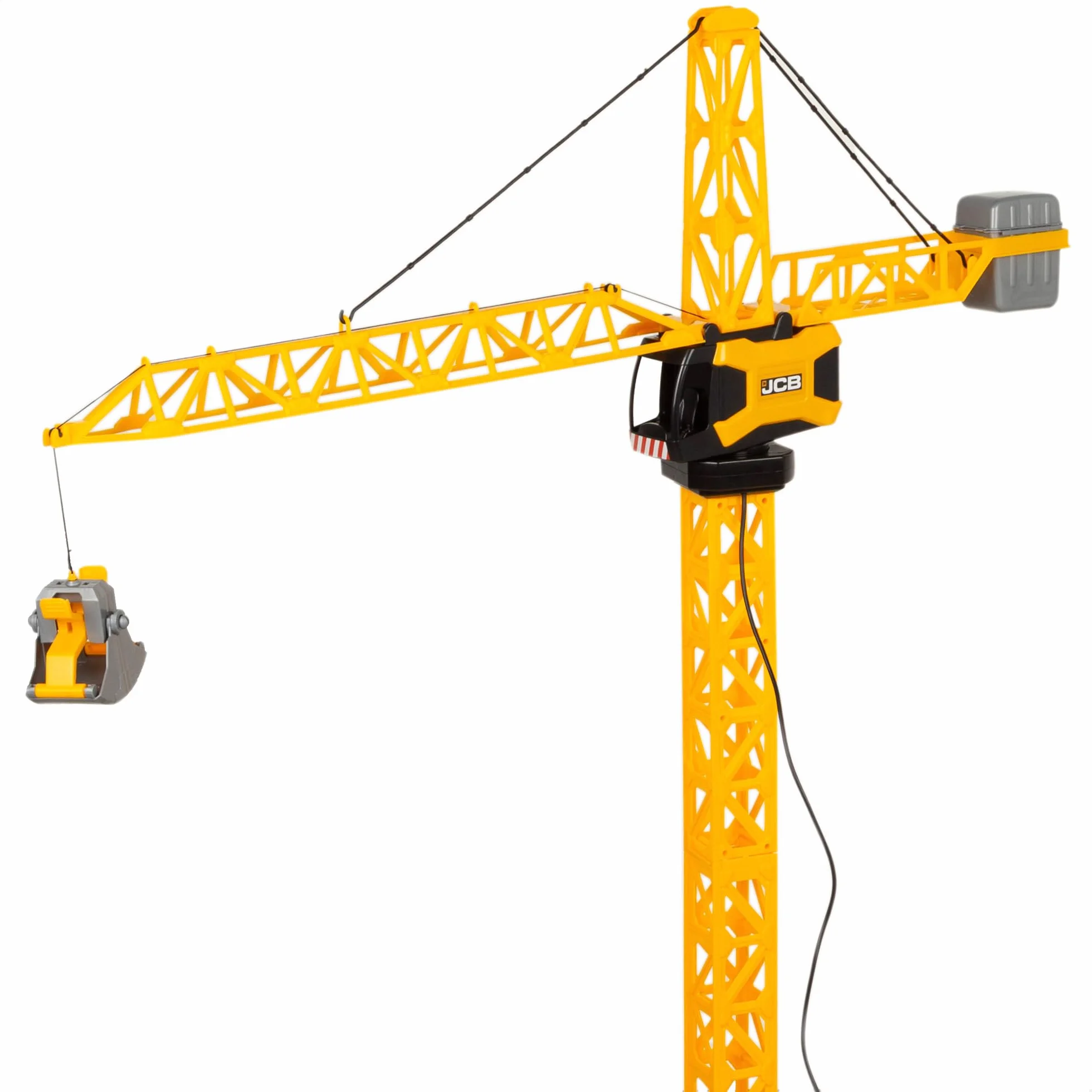 ColorBaby Teamsterz Gru da costruzione, misura grande, oltre 100 cm, telecomando con cavo, gancio di carico, include 3 batterie AAA, design realistico per bambini dai 3 anni (39509)