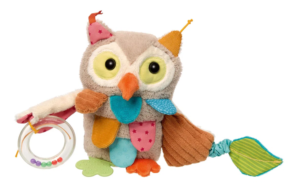 Sigikid Sigikid42185 Gufo attività, PlayQ' -20 x 14 x 11 cm, Multicolore, 20 x 14 x 11 cm