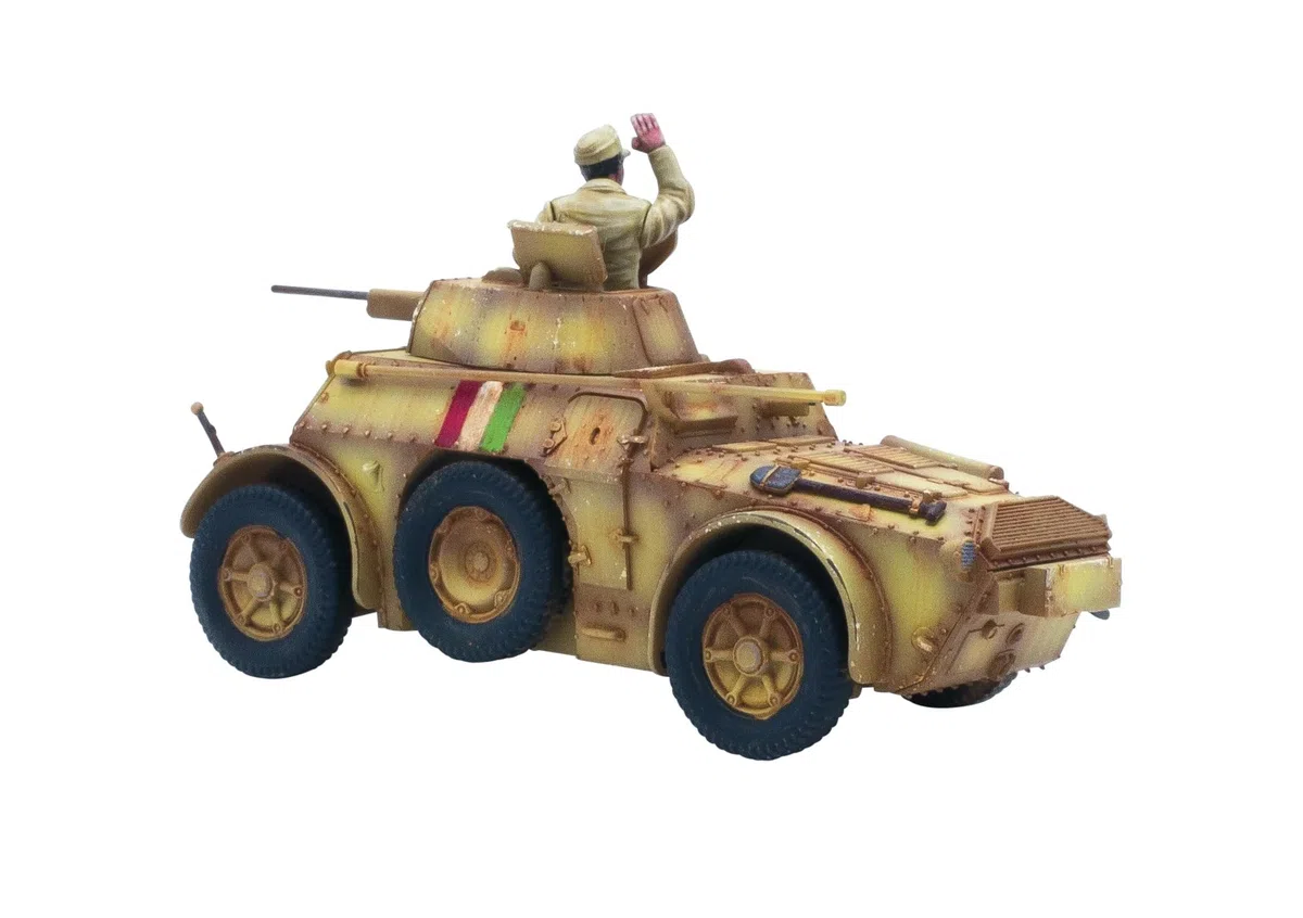 Warlord Games Autoblinda AB41/43 - Modellino corazzato in plastica dell'esercito italiano, in scala 1:56/28 mm, modellino in scala 1:56 per miniature della Seconda Guerra Mondiale