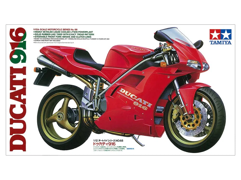 Tamiya 300014068 Ducati Desmo Veicolo 14068 916, Multicolore, Mittel