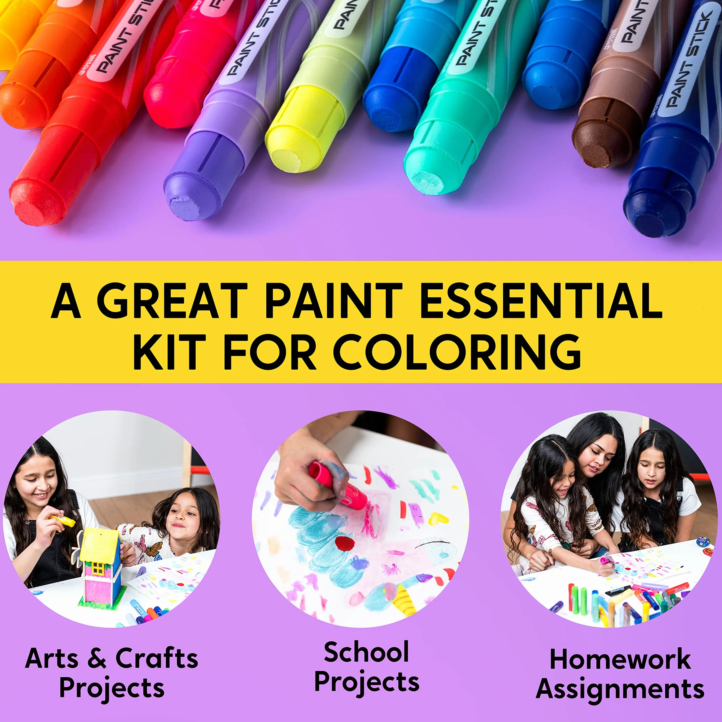 JOYIN 36 Barras Temperelli Per Bambini Lavabili Tempere Solide, Colorate Tempera Per Bambini 1 Anno Tempera Stick, Regali Creativi Acquerelli Per Ragazzi E Ragazze