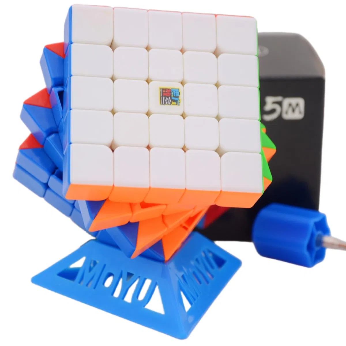 Bukefuno Moyu Meilong 5 x 5 m cubo magico magnetico senza adesivi, MFJS Meilong 5 x 5 x 5 cm, cubo magnetico magico 5 x 5 m