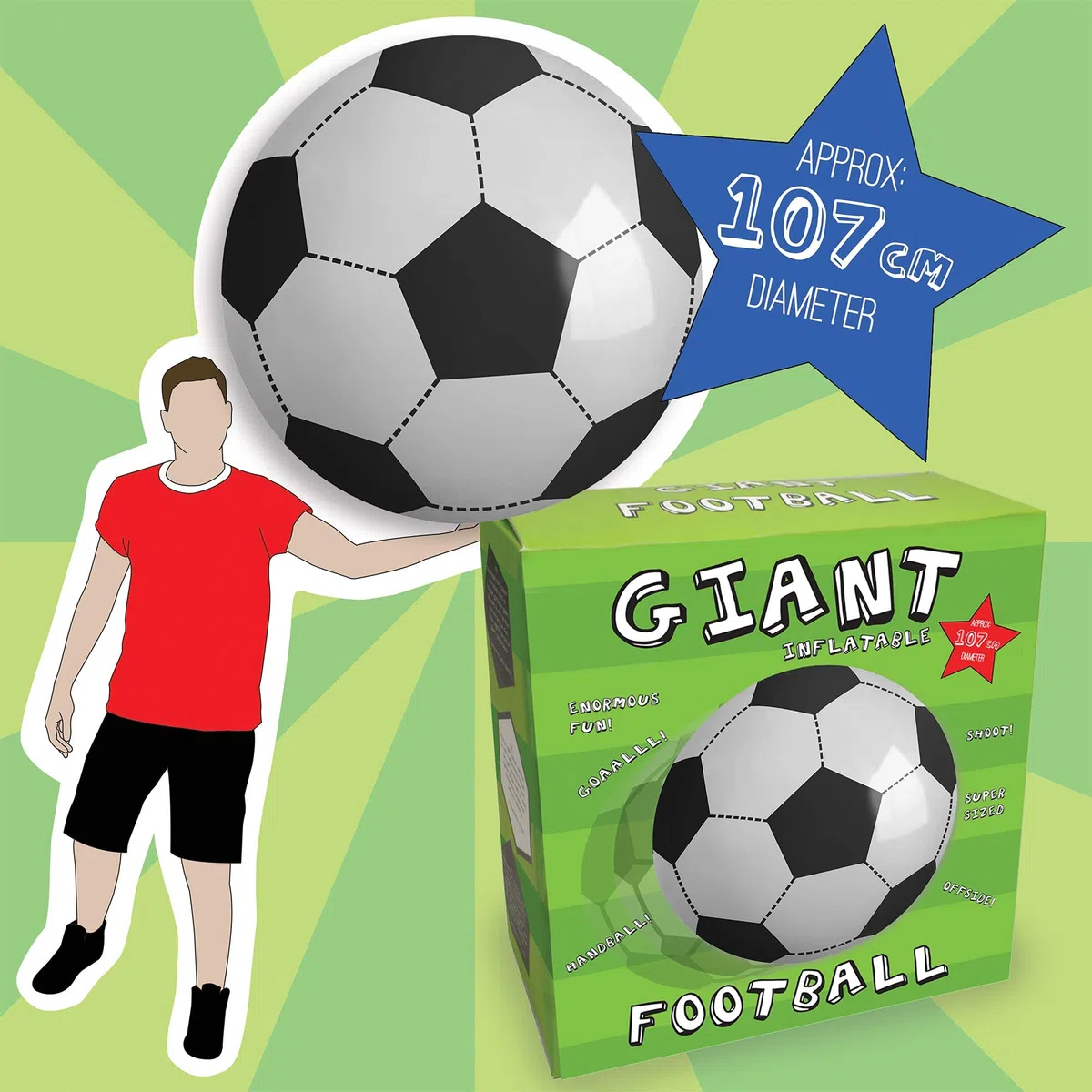 Pallone da calcio gigante e gonfiabile