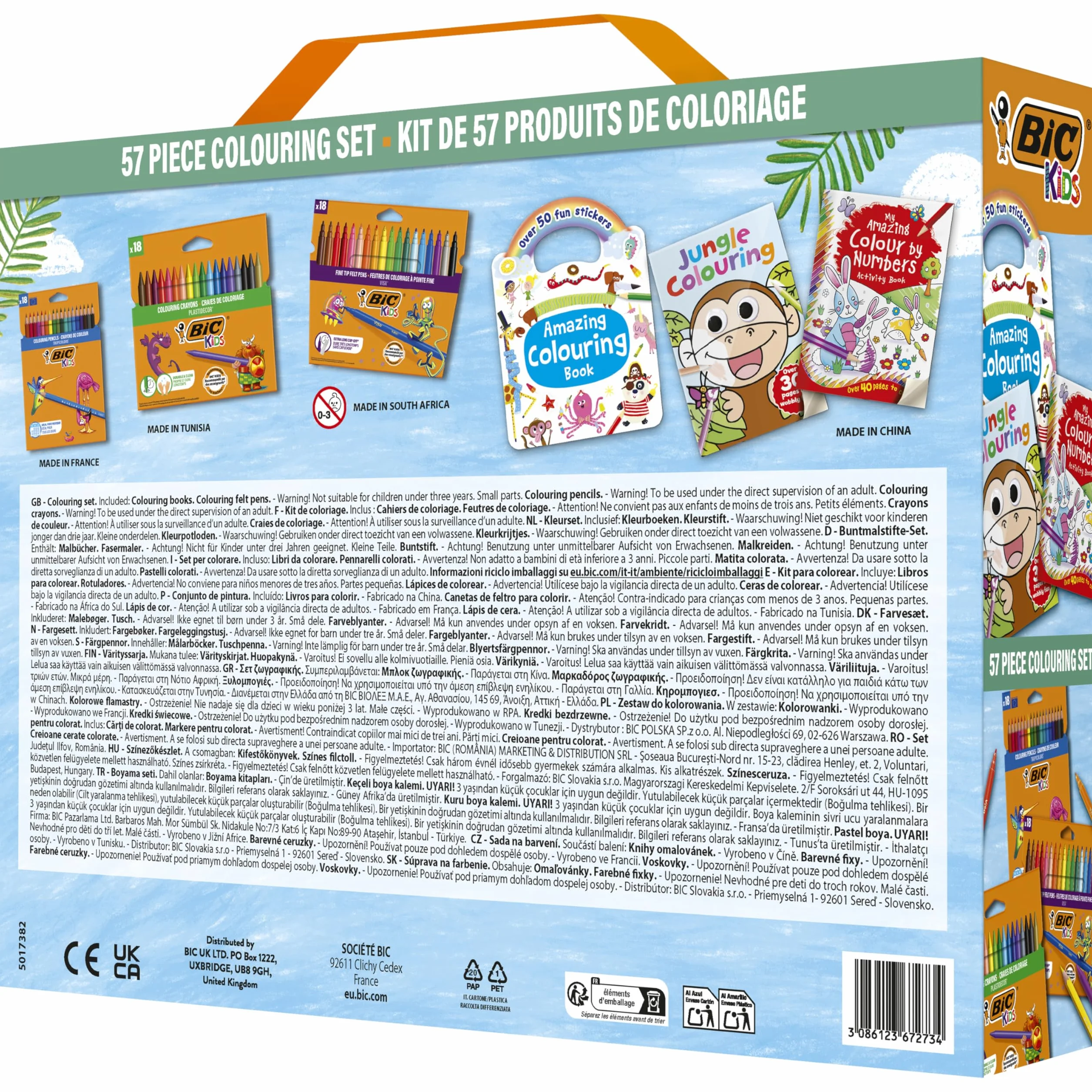 BIC Kids, Set Colori Bambini, Libri da Colorare, Matite Colorate, Pennarelli, Pastelli, Idea Regalo Bambini, 57 unità "esclusiva amazon"