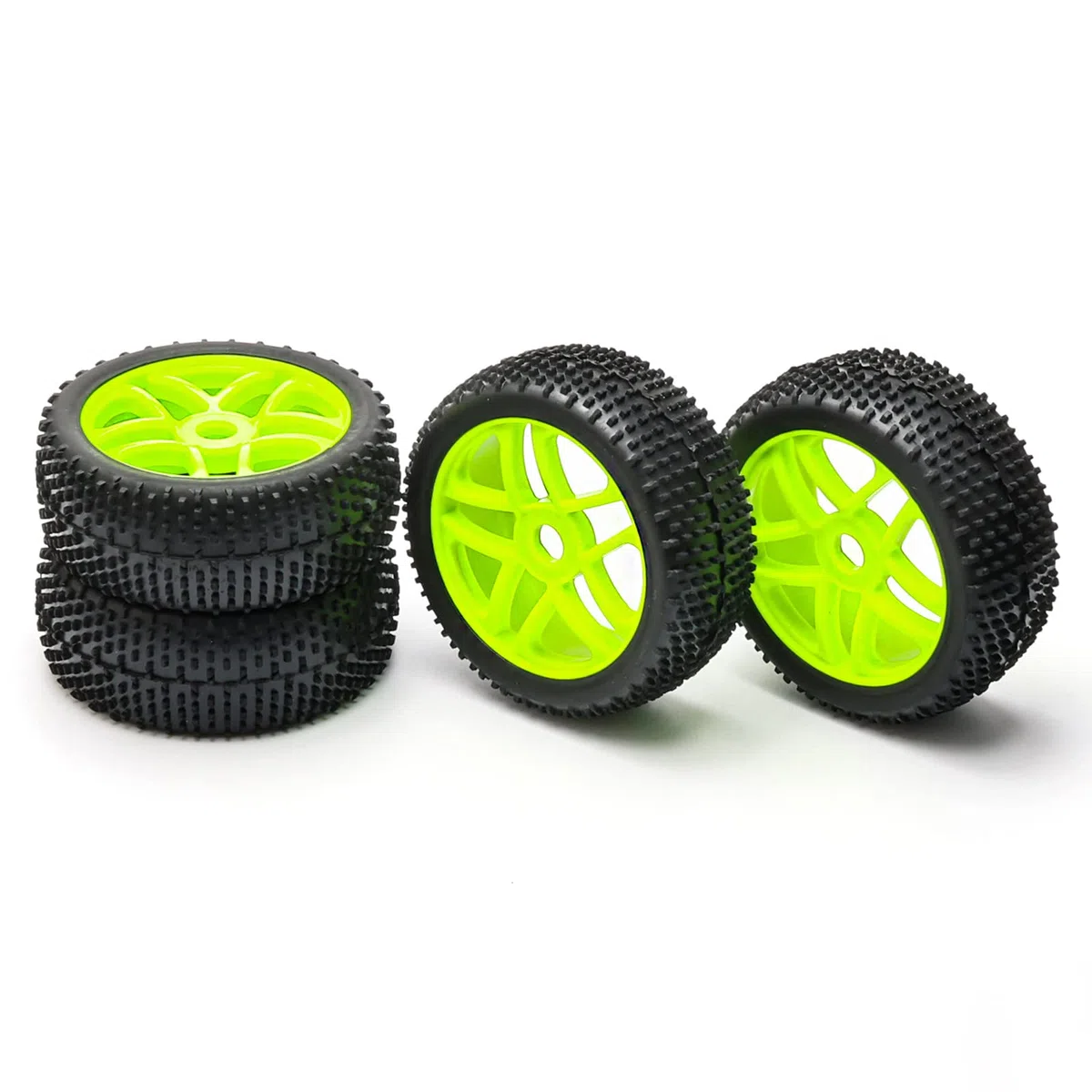 1:8 RC, pneumatici in gomma per fuoristrada, 4 pezzi, colore verde