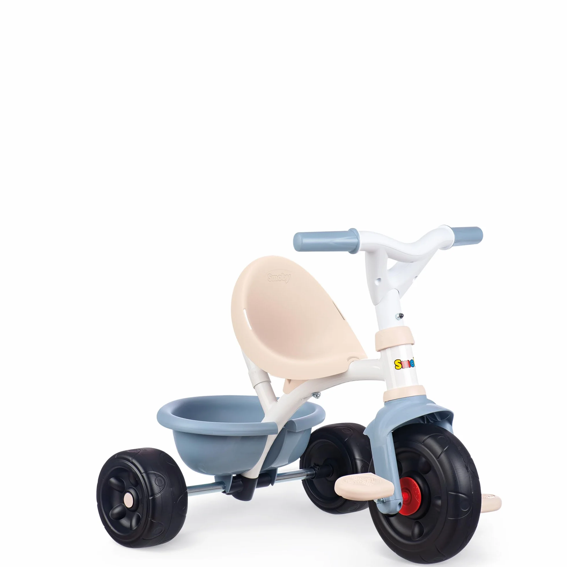 Smoby - Triciclo Be Fun azzurro, 7600740336, evolutivo, con struttura in metallo, asta parentale removibile, + 15 mesi